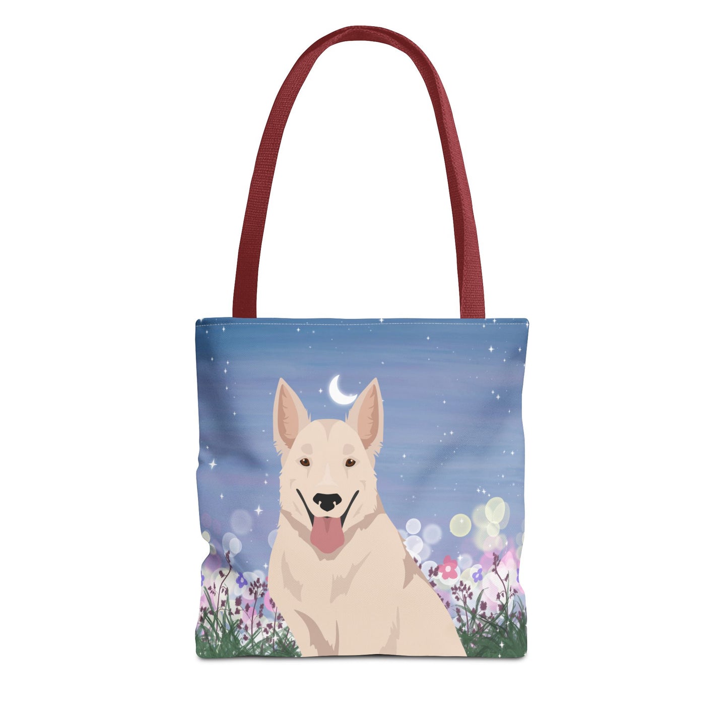 White Swiss Shepherd Dog Tote Bag 13x13