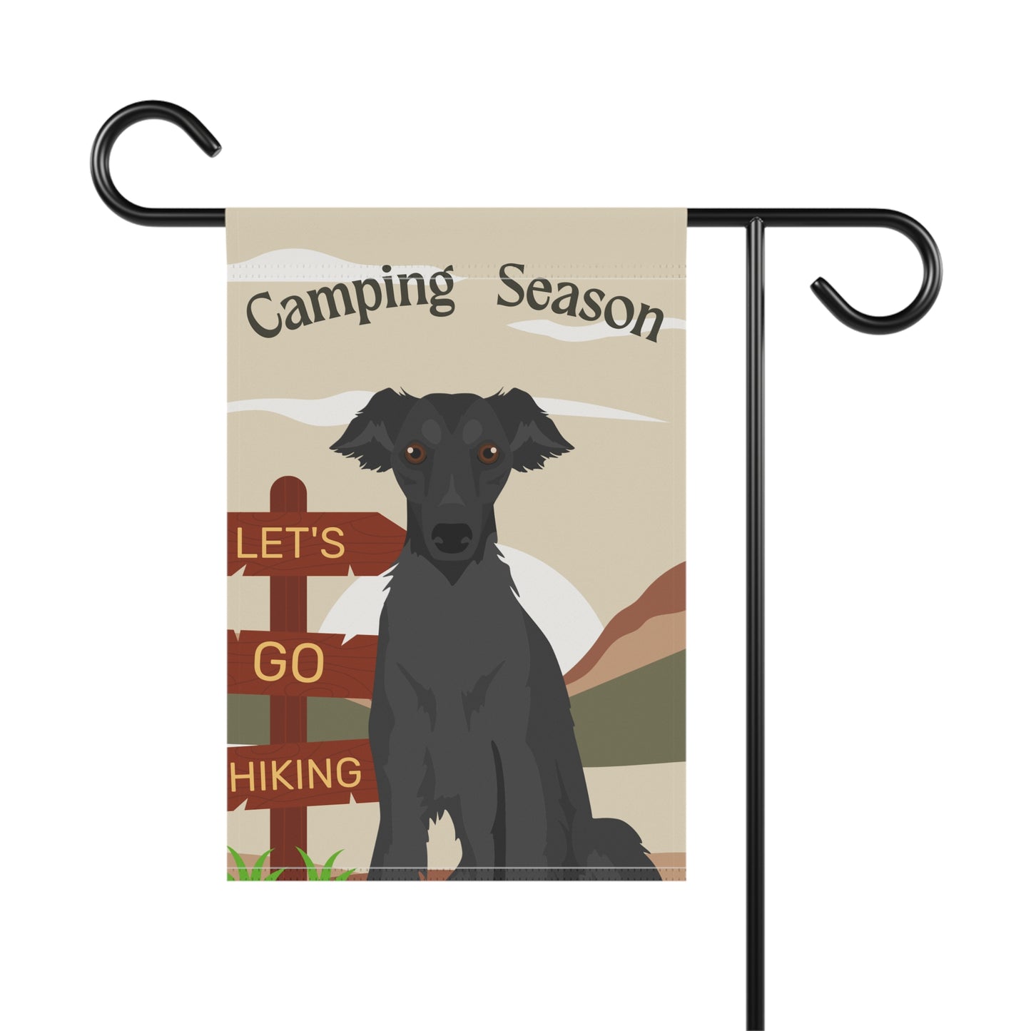 Silken Windhound Dog Camping Garden Flag