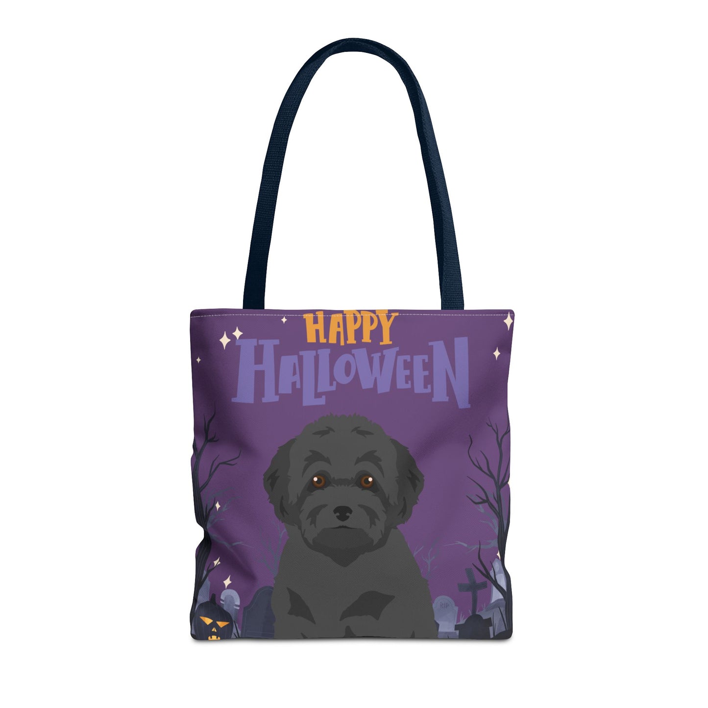 Toy Poodle Dog Happy Halloween Tote Bag 16x16