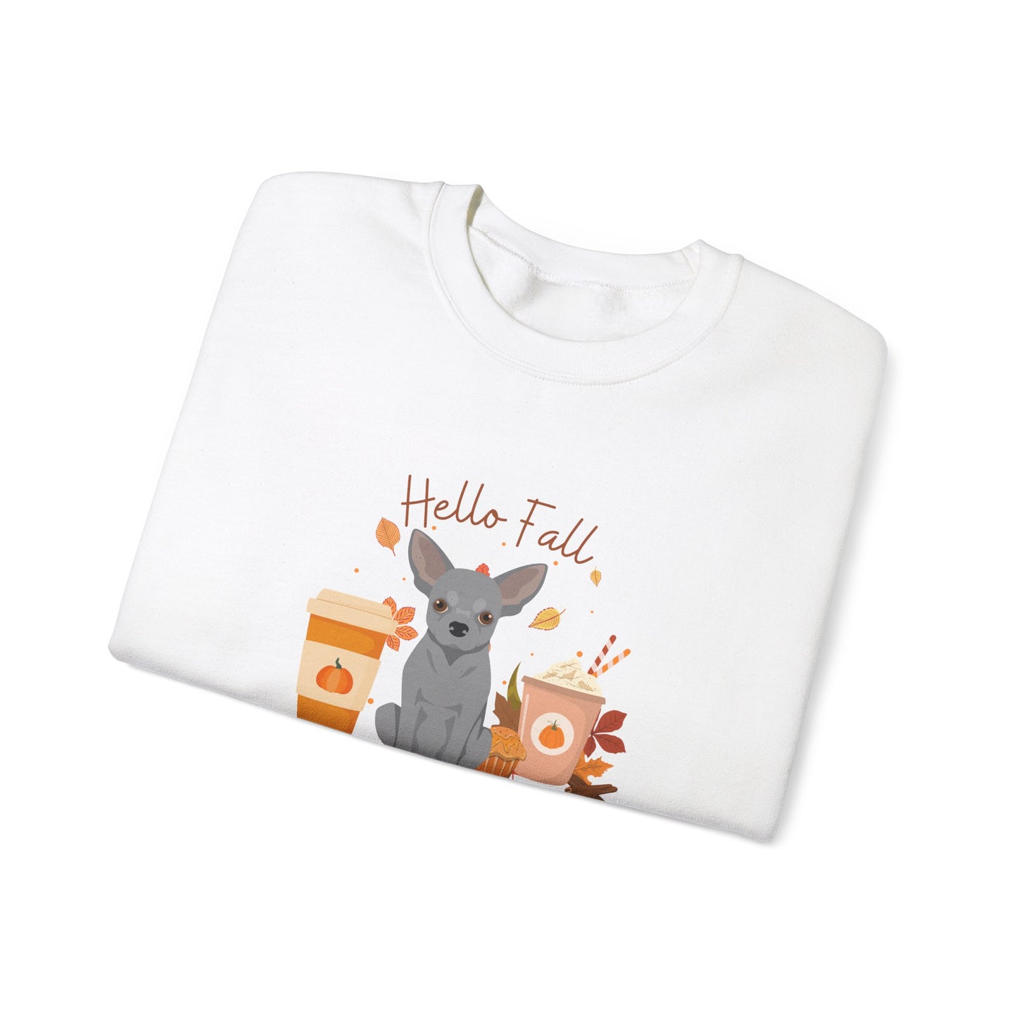 Chihuahua Dog Fall Unisex Heavy Blend Crewneck Sweatshirt