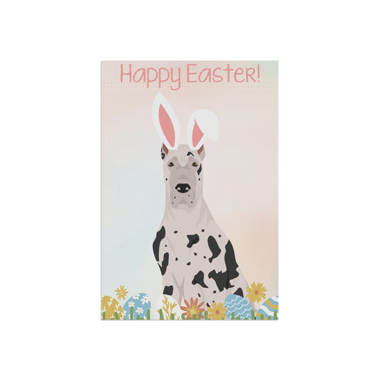 Great Dane Dog Happy Easter Garden Flag