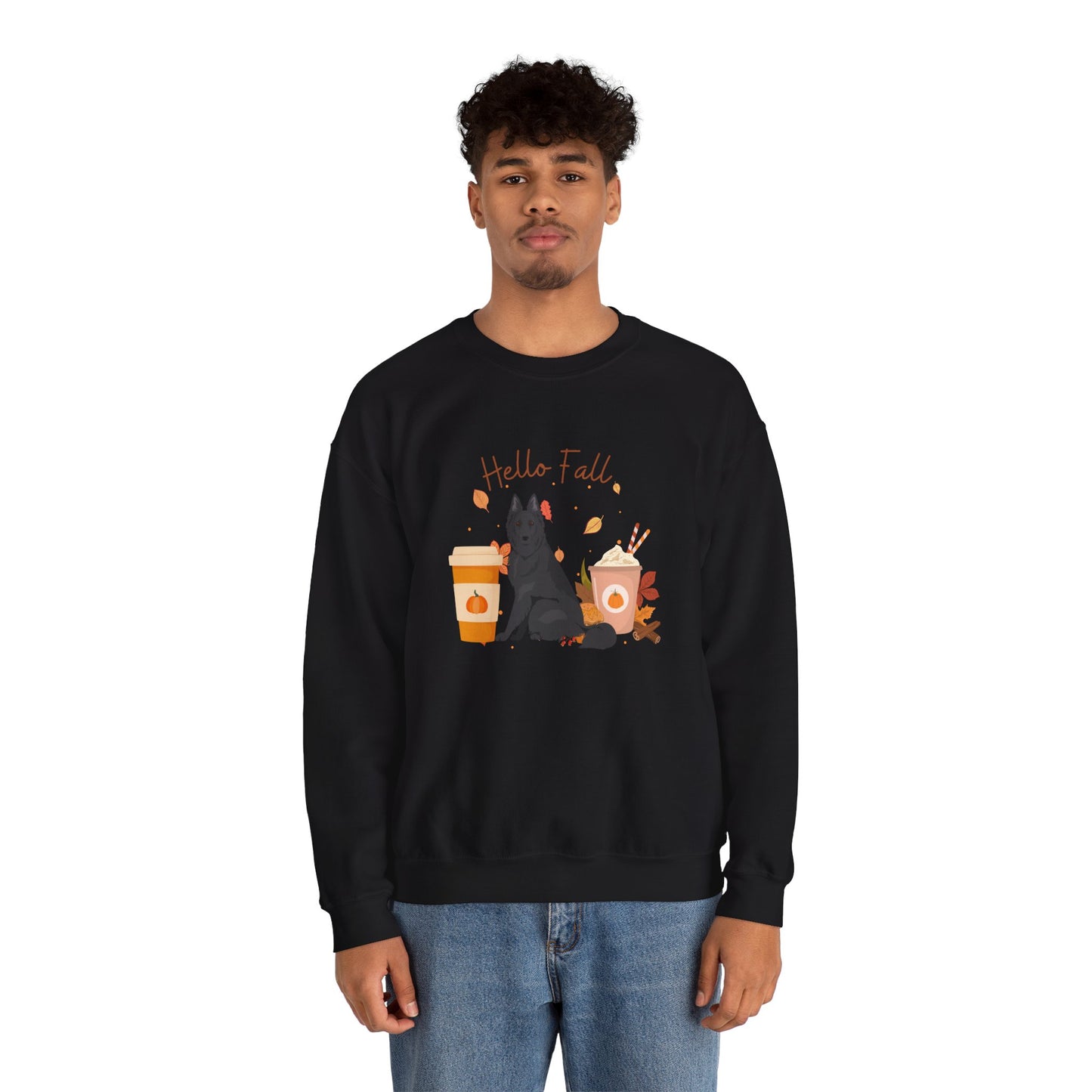 Belgian Shepherd Dog Fall Halloween Unisex Heavy Blend Crewneck Sweatshirt