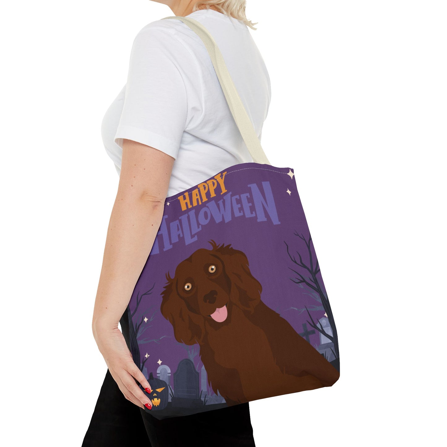 Boykin Spaniel Dog Happy Halloween Tote Bag 16x16