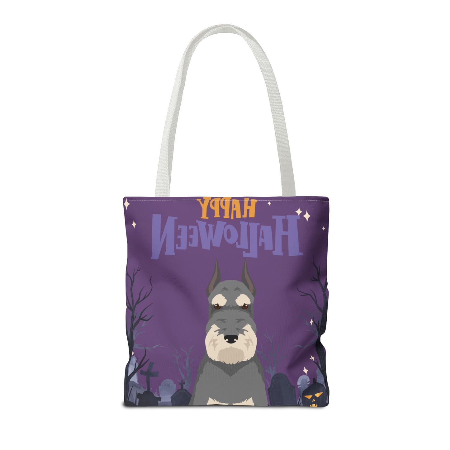 Schnauzer Dog Happy Halloween Tote Bag 16x16