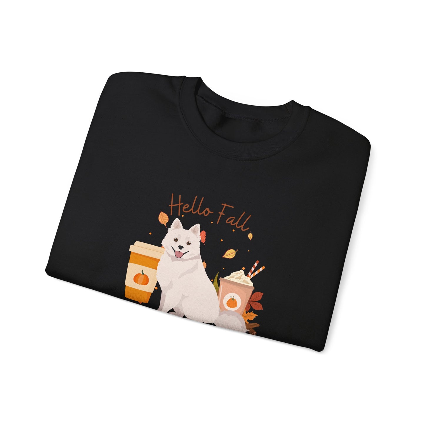 American Eskimo Dog Fall Unisex Heavy Blend Crewneck Sweatshirt