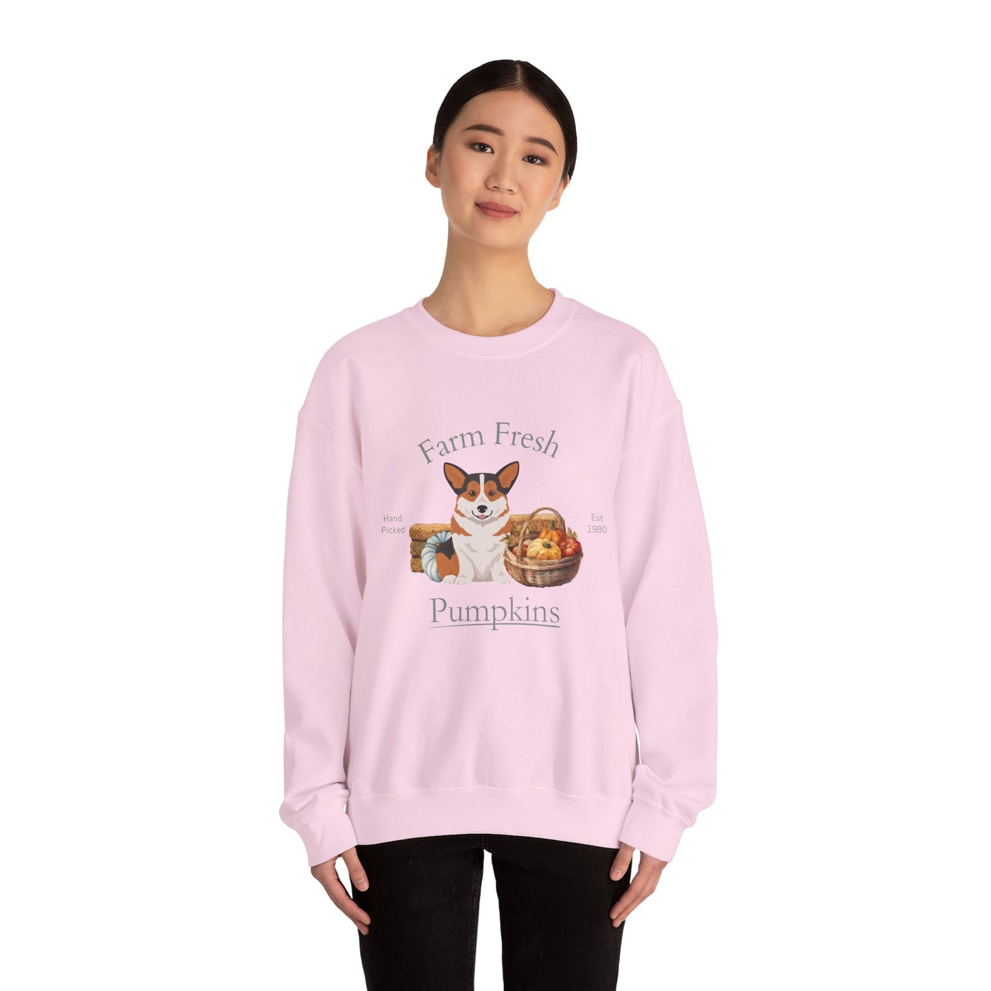 Pembroke Welsh Corgi Dog Fall Halloween Unisex Heavy Blend Crewneck Sweatshirt