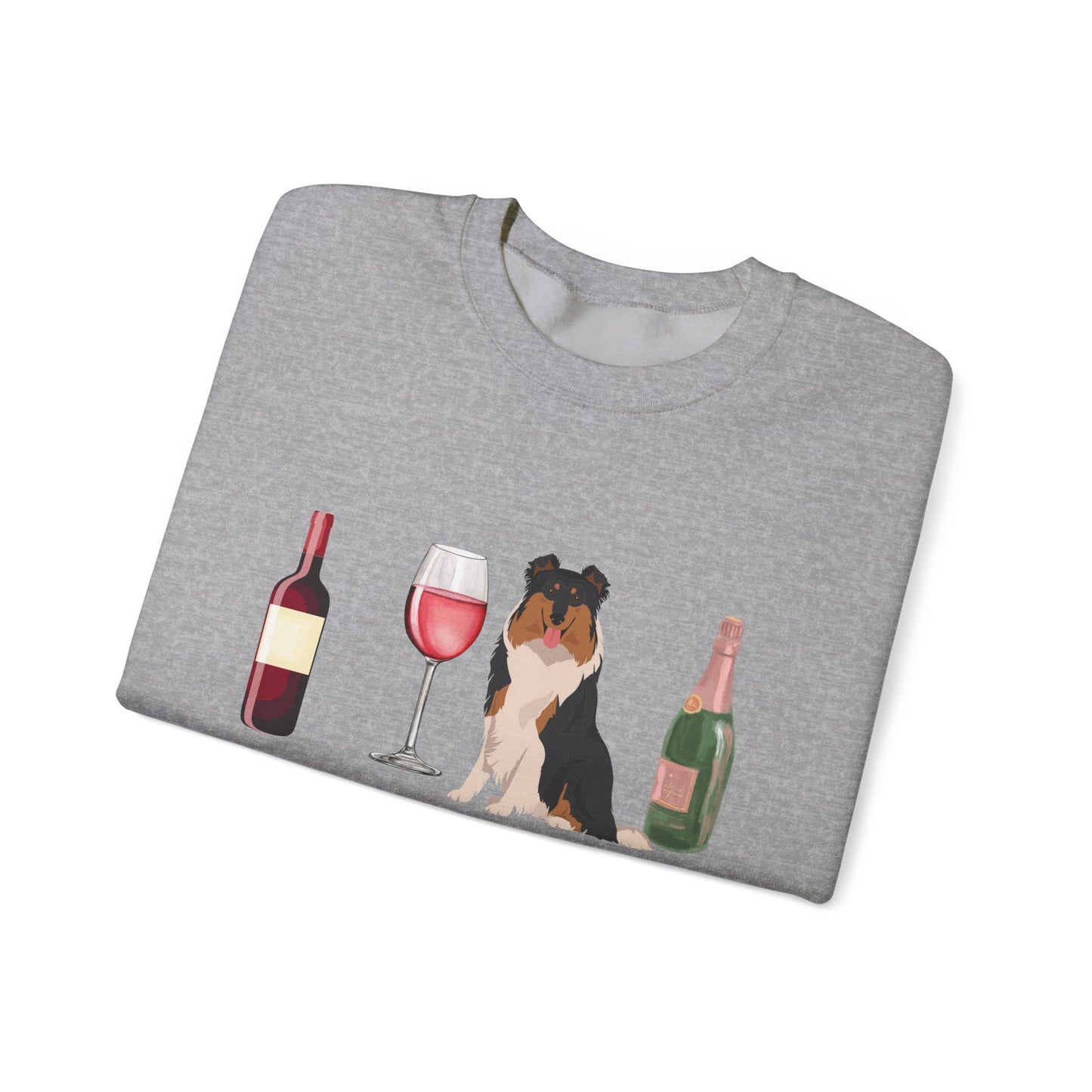 Copy of Collie Dog Wine Unisex Heavy Blend Crewneck Sweatshirt