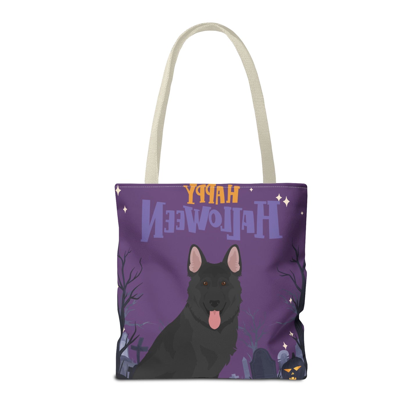 German Shepherd Dog Happy Halloween Tote Bag 16x16