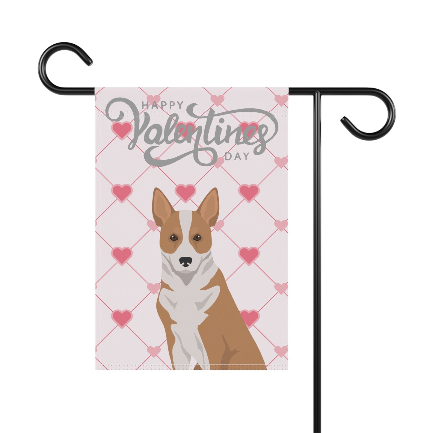 Canaan Dog Valentines Day Garden Flag