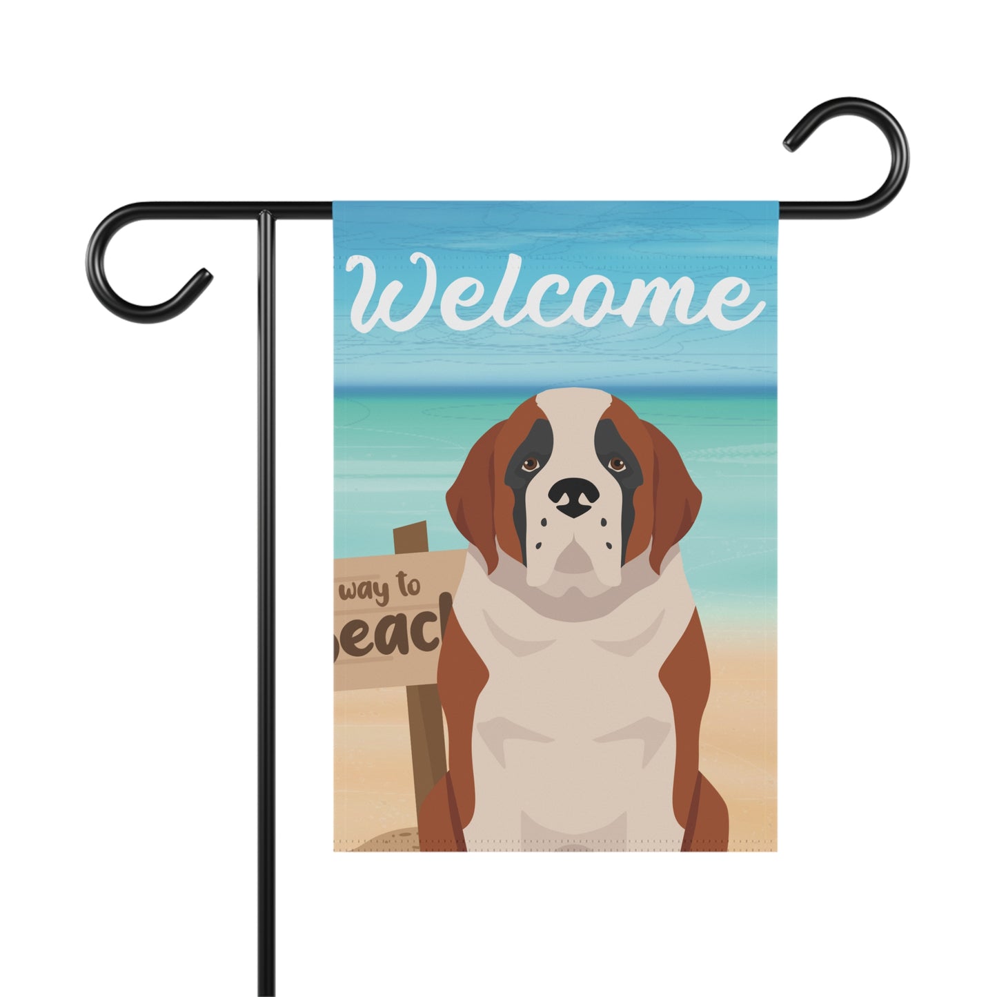 St Bernard Dog Garden Flag