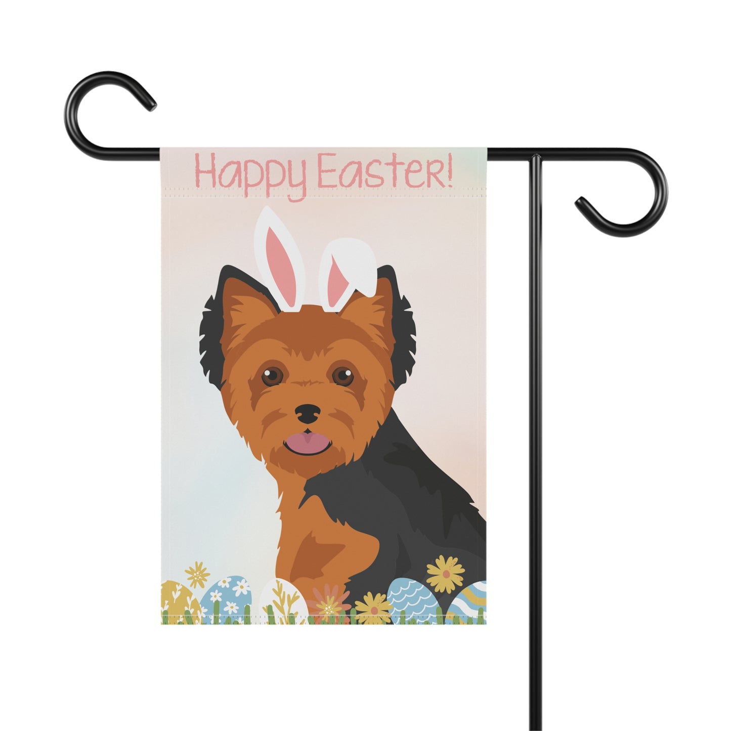 Yorkshire Terrier Dog Happy Easter Garden Flag