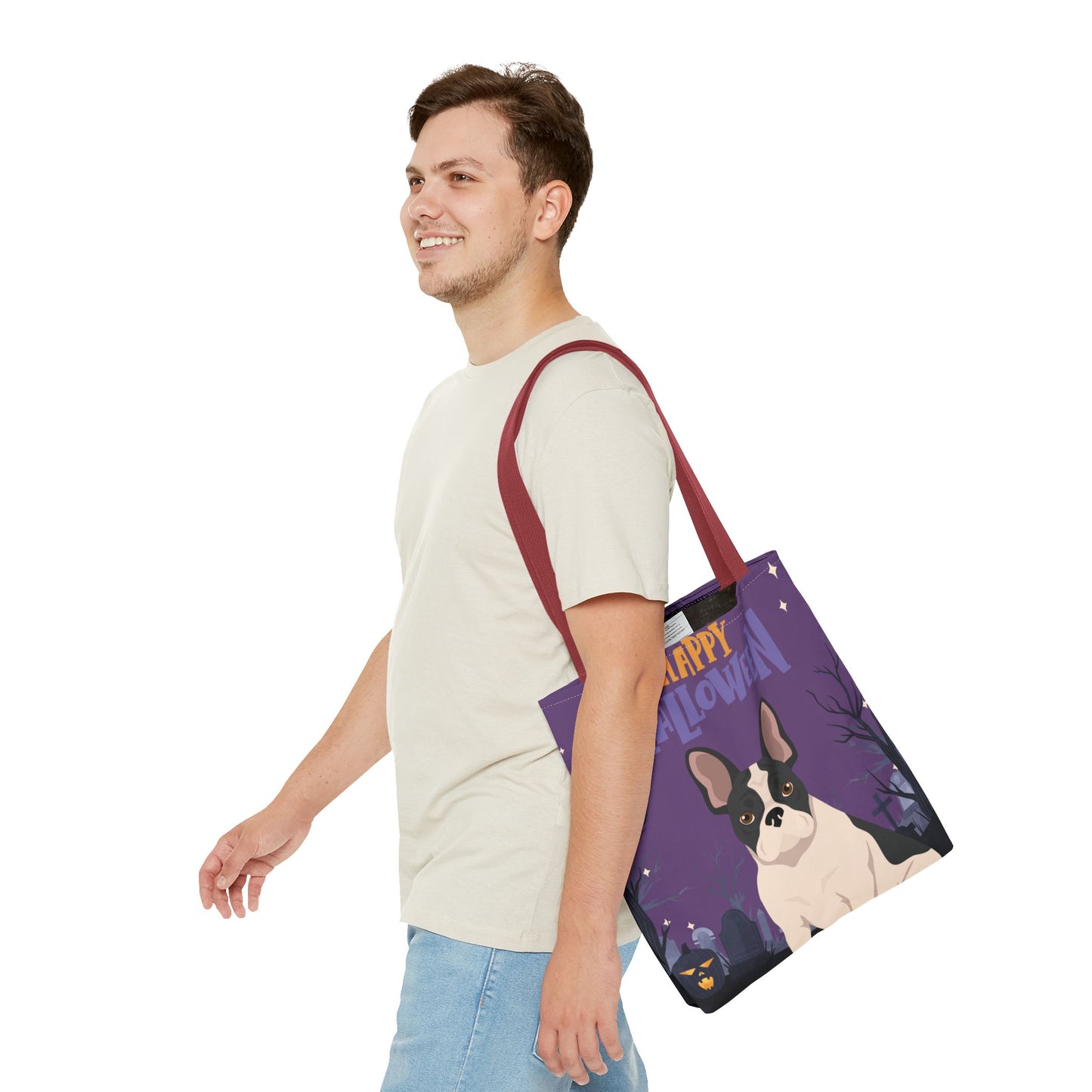 French Bulldog Dog Happy Halloween Tote Bag 16x16