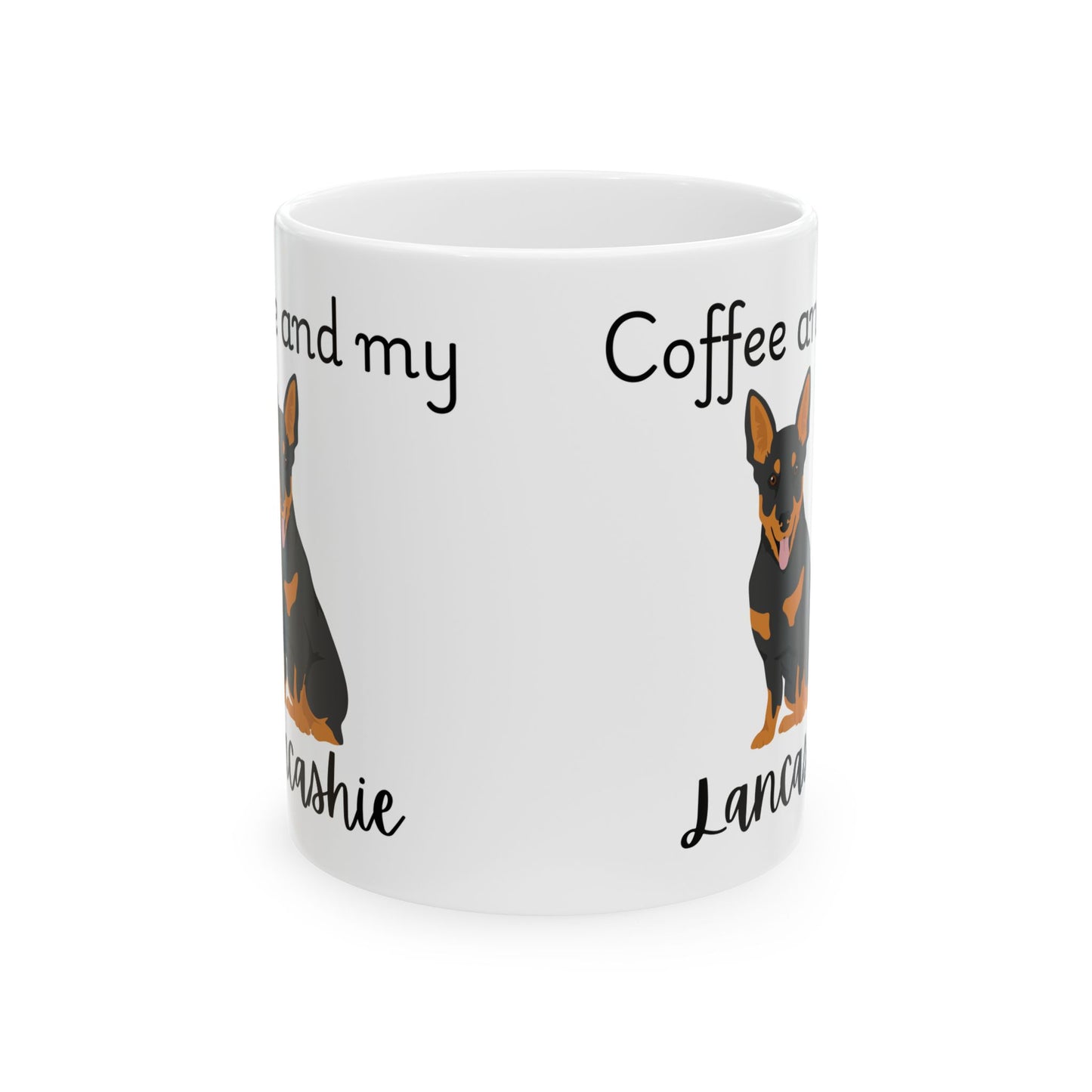 Coffee and My Lancashie Ceramic Mug | Dog Lover Gift, Pet Owner Cup, Cute Mug for Dog Moms, Funny Mug for Coffee Lovers