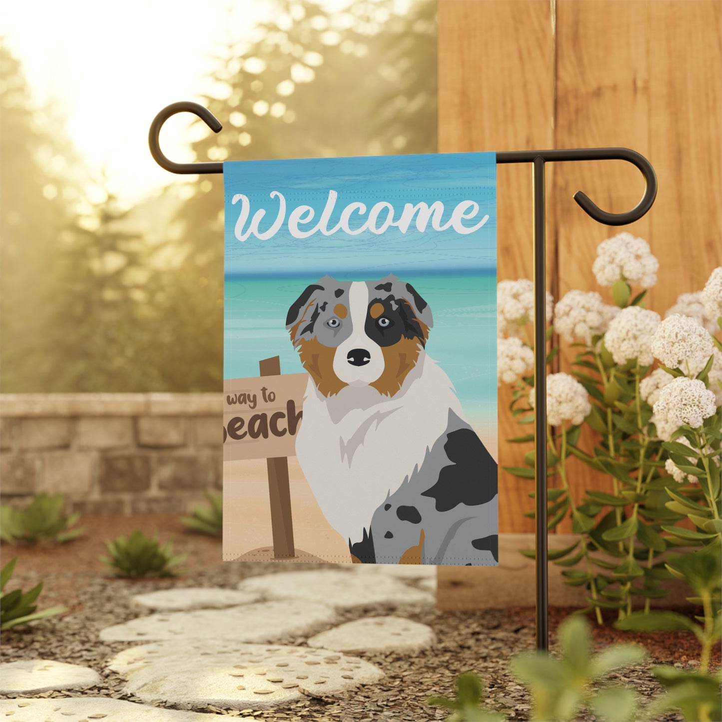 Australian Shepherd Dog Garden Flag