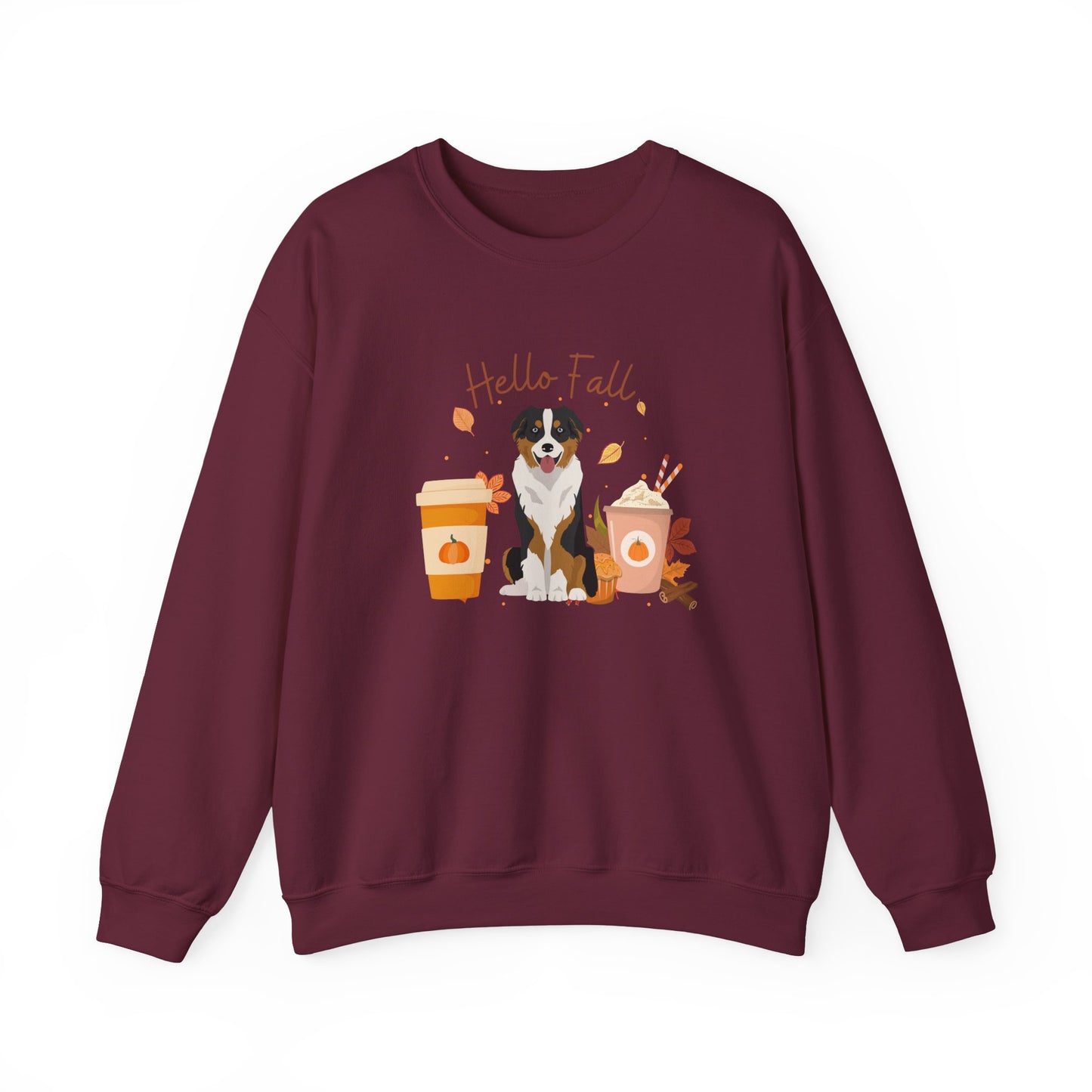Australian Shepherd Dog Fall Halloween Unisex Heavy Blend Crewneck Sweatshirt