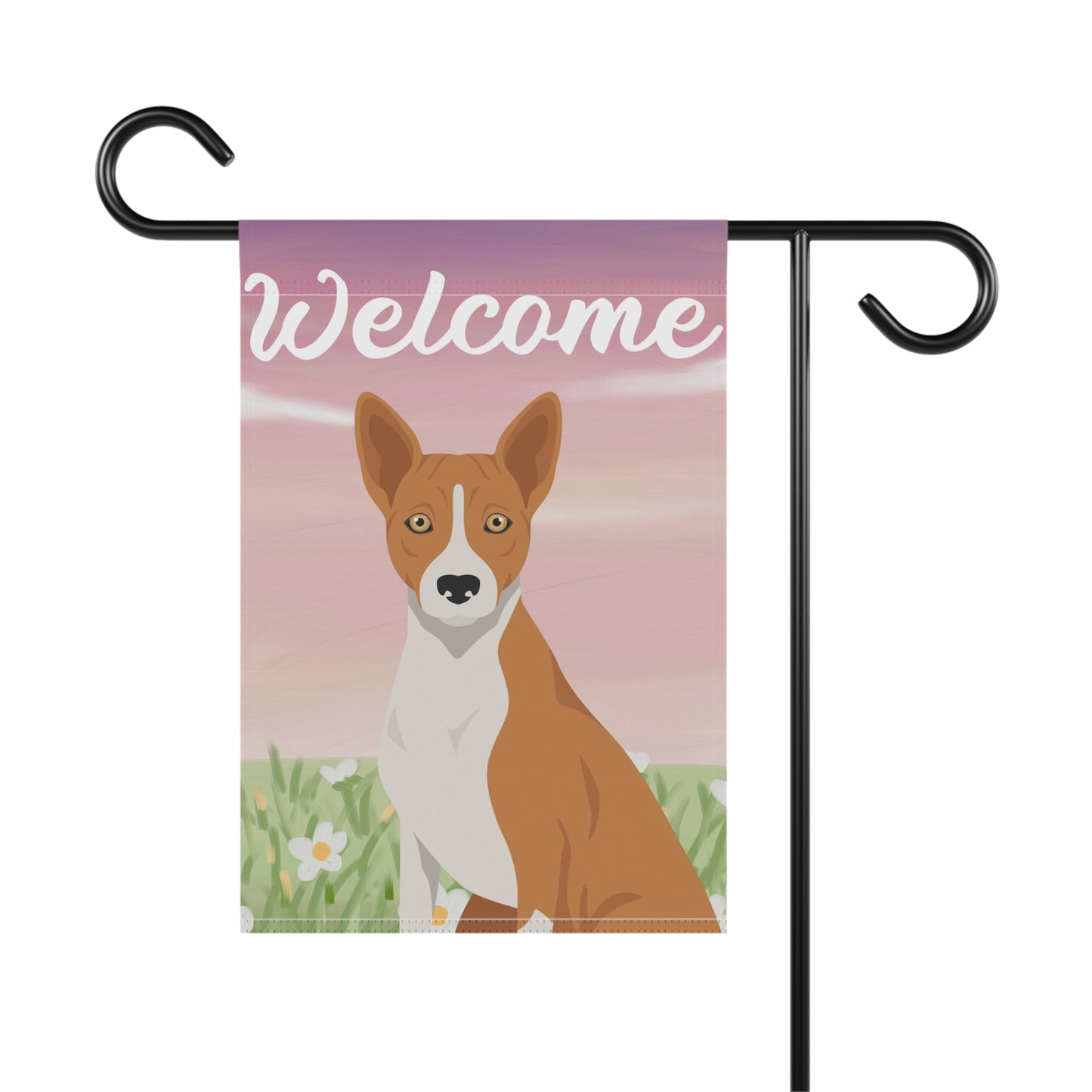 Basenji Dog Welcome Garden Flag