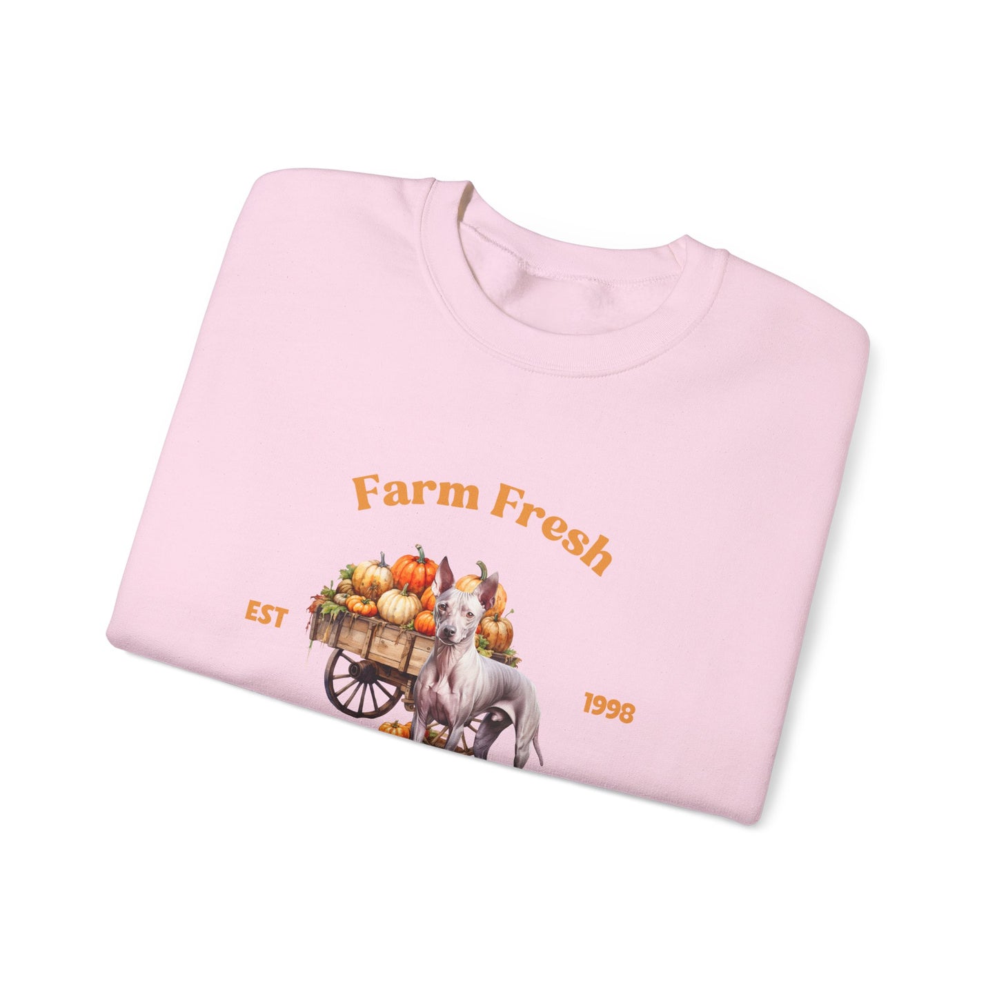American Hairless Terrier Dog Fall Unisex Heavy Blend Crewneck Sweatshirt