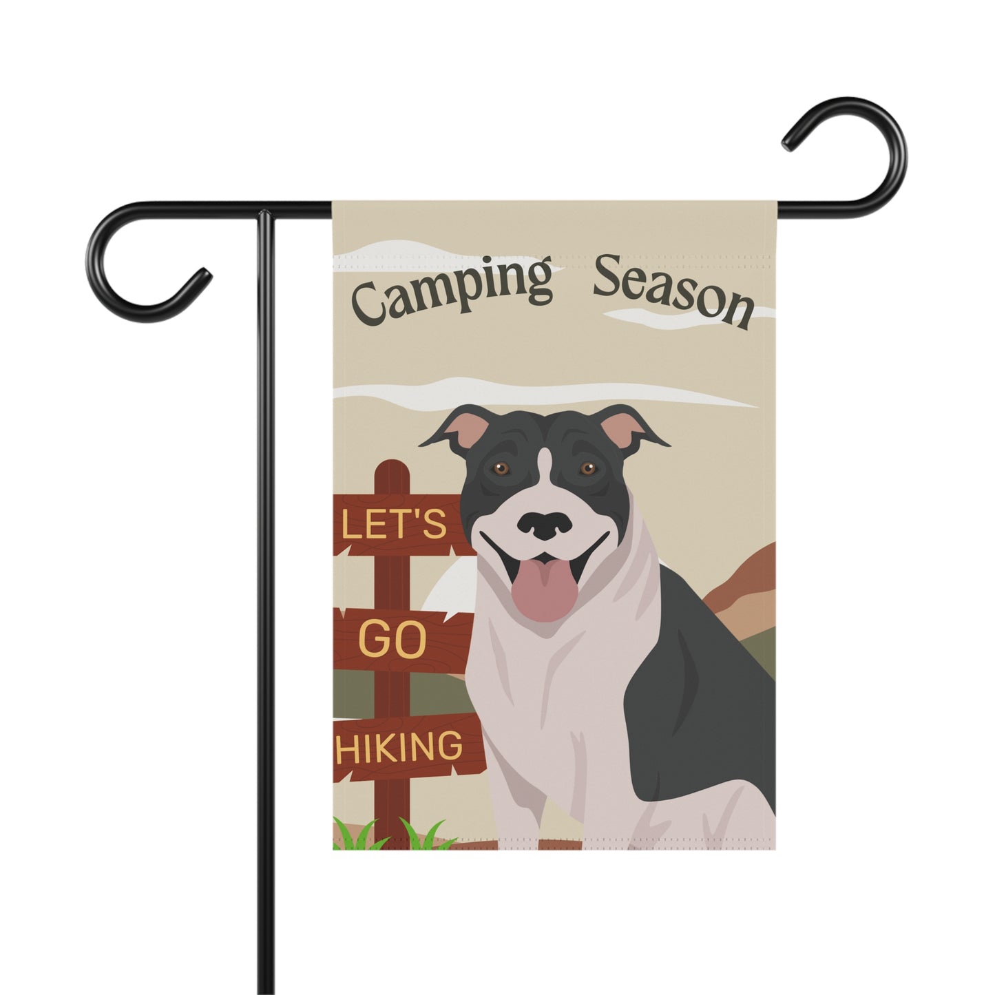 Pit Bull Dog Camping Garden Flag