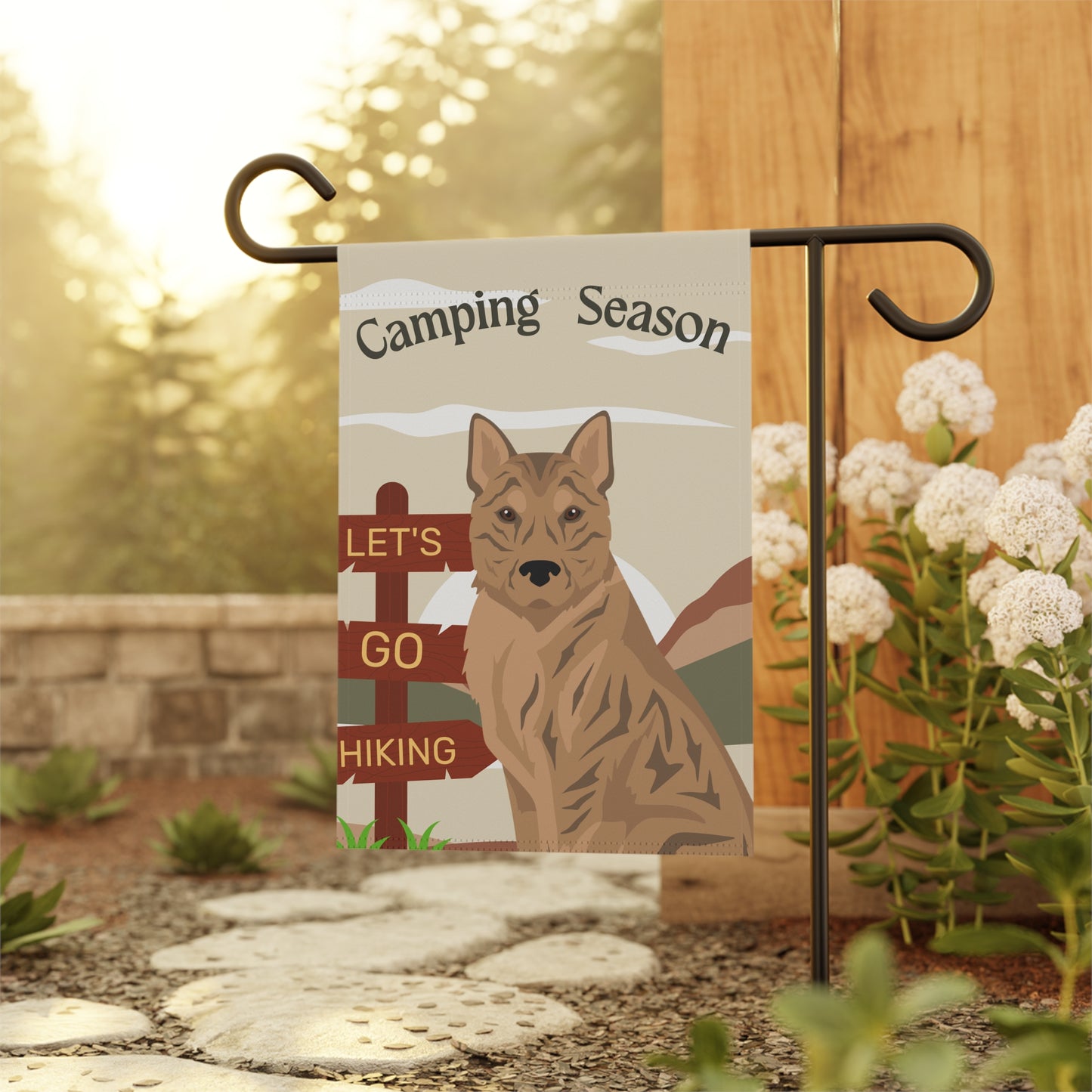 Korean Jindo Dog Camping Garden Flag