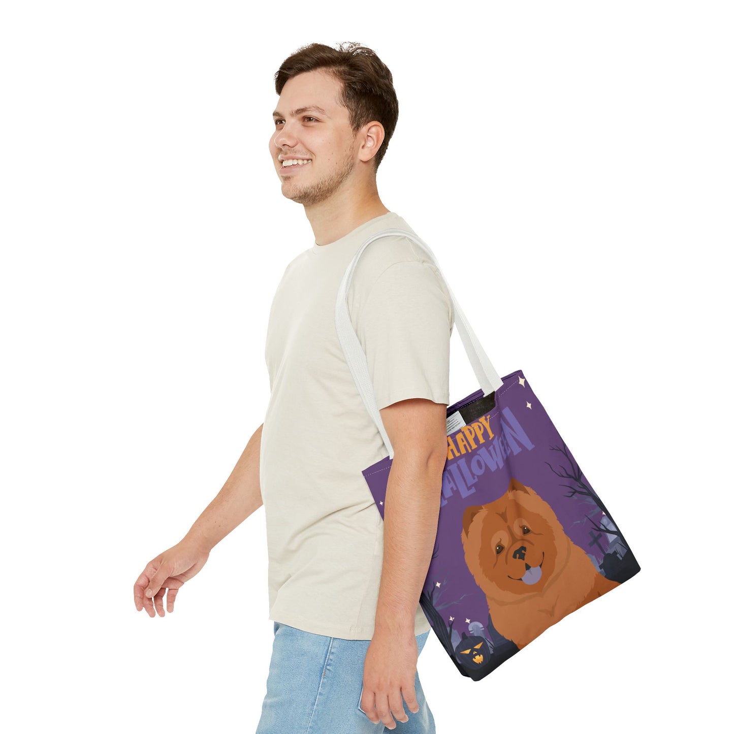 Chow Chow Dog Happy Halloween Tote Bag 16x16