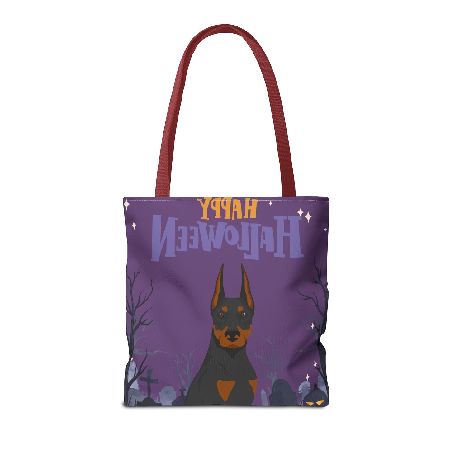 Doberman Pinscher Dog Happy Halloween Tote Bag 16x16