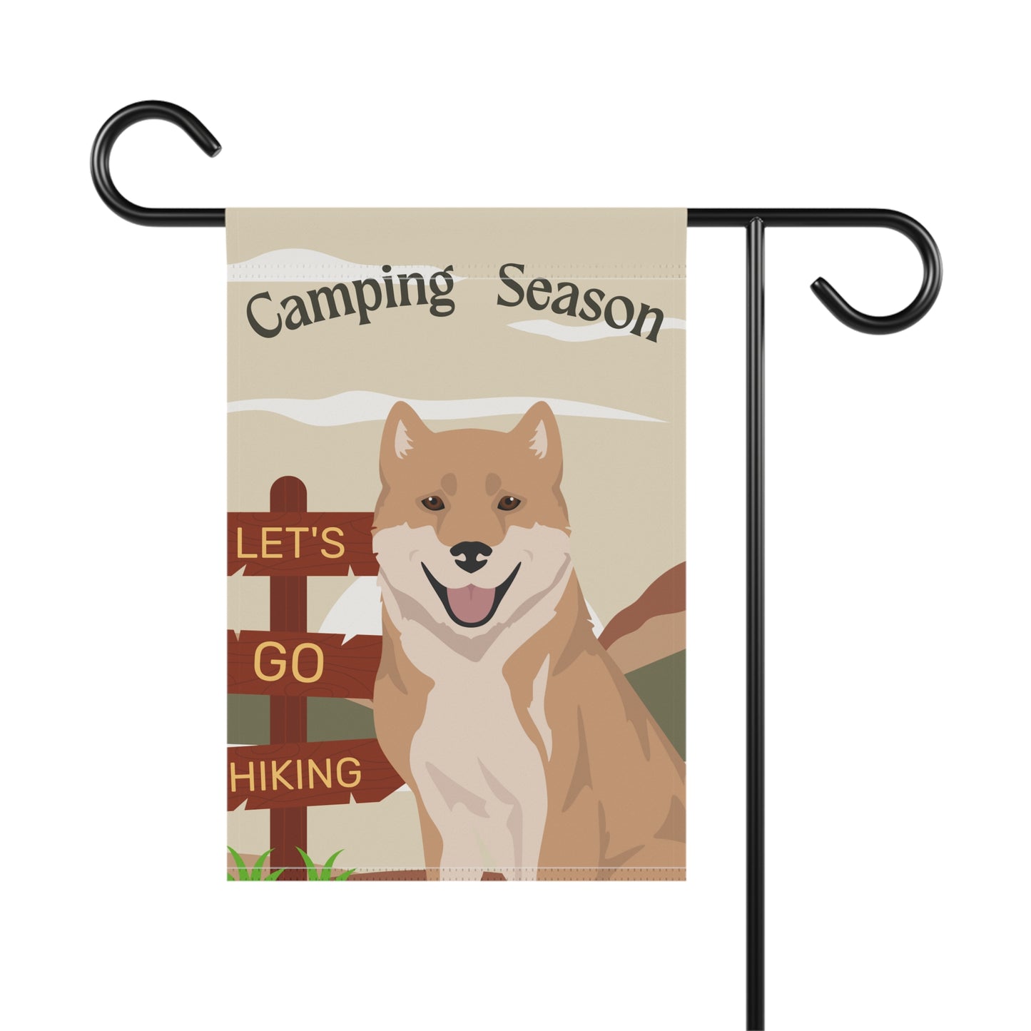 Kishu Ken Dog Camping Garden Flag