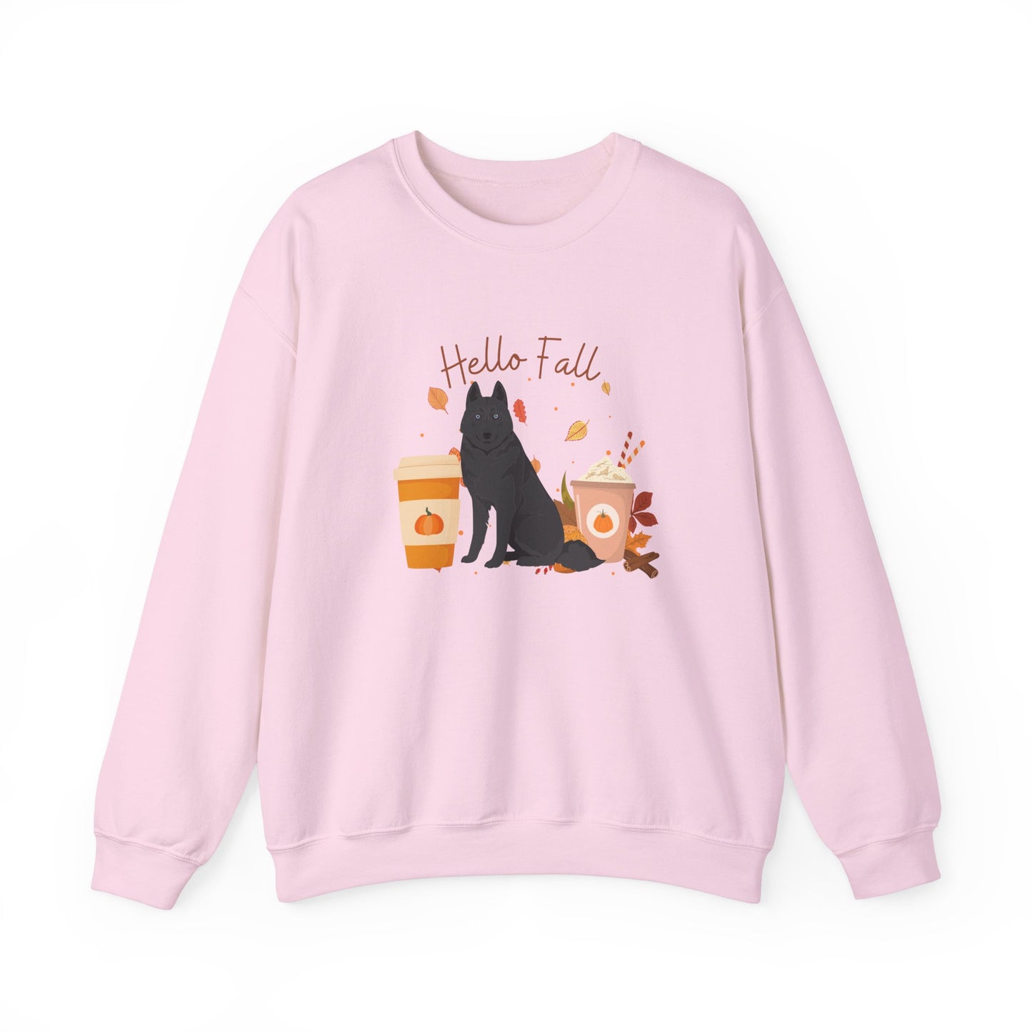 Siberian Husky Dog Fall Halloween Unisex Heavy Blend Crewneck Sweatshirt