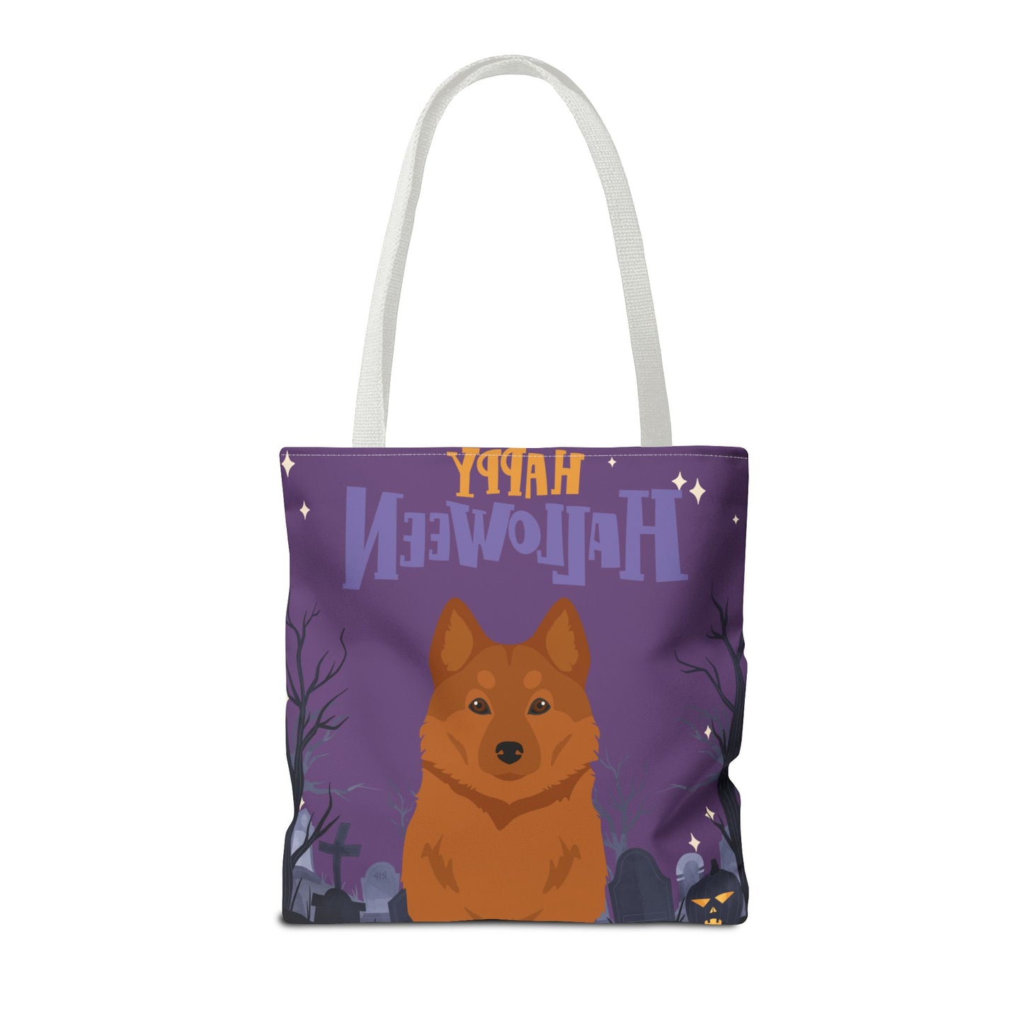 Finnish Spitz Dog Happy Halloween Tote Bag 16x16