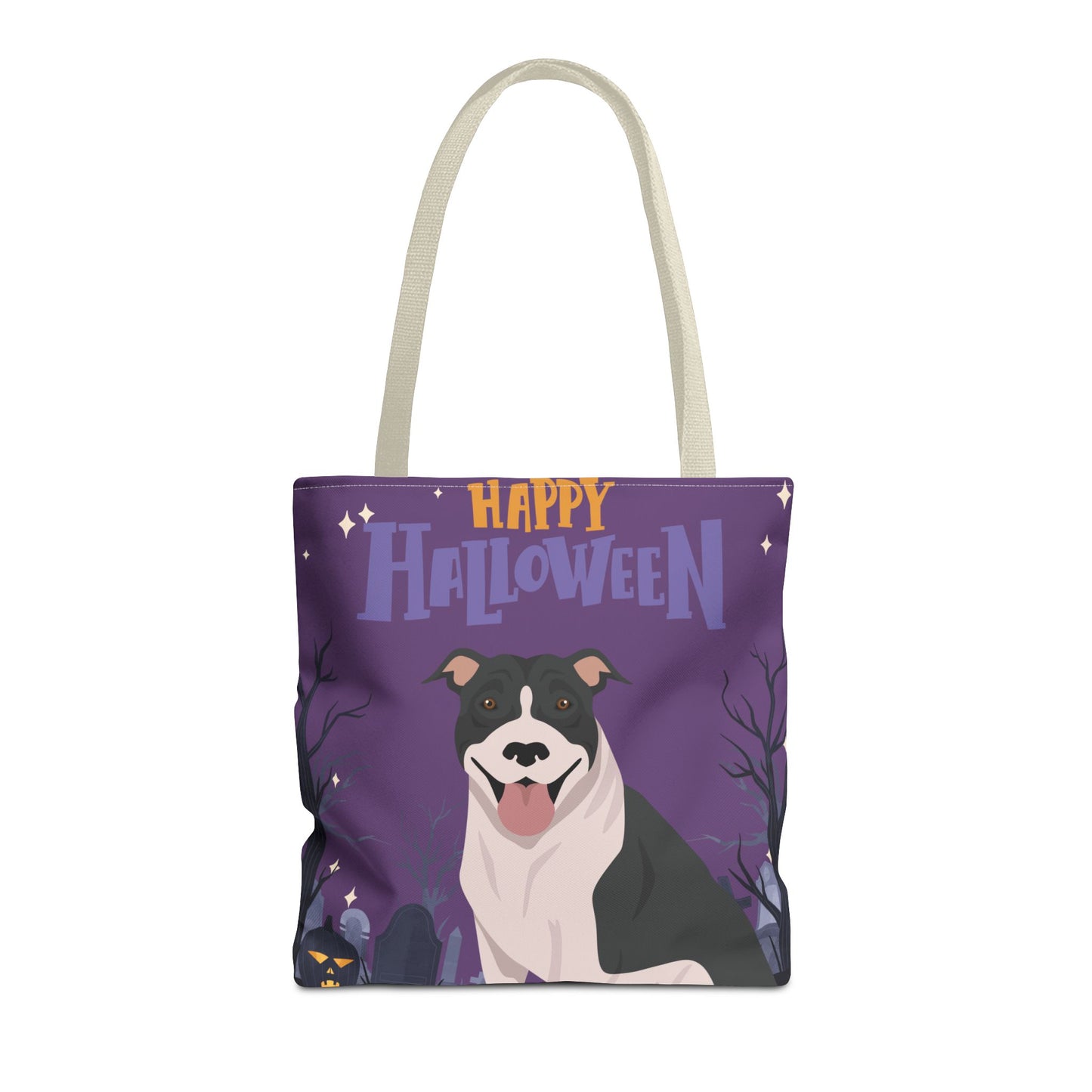 Pit Bull Dog Happy Halloween Tote Bag 16x16