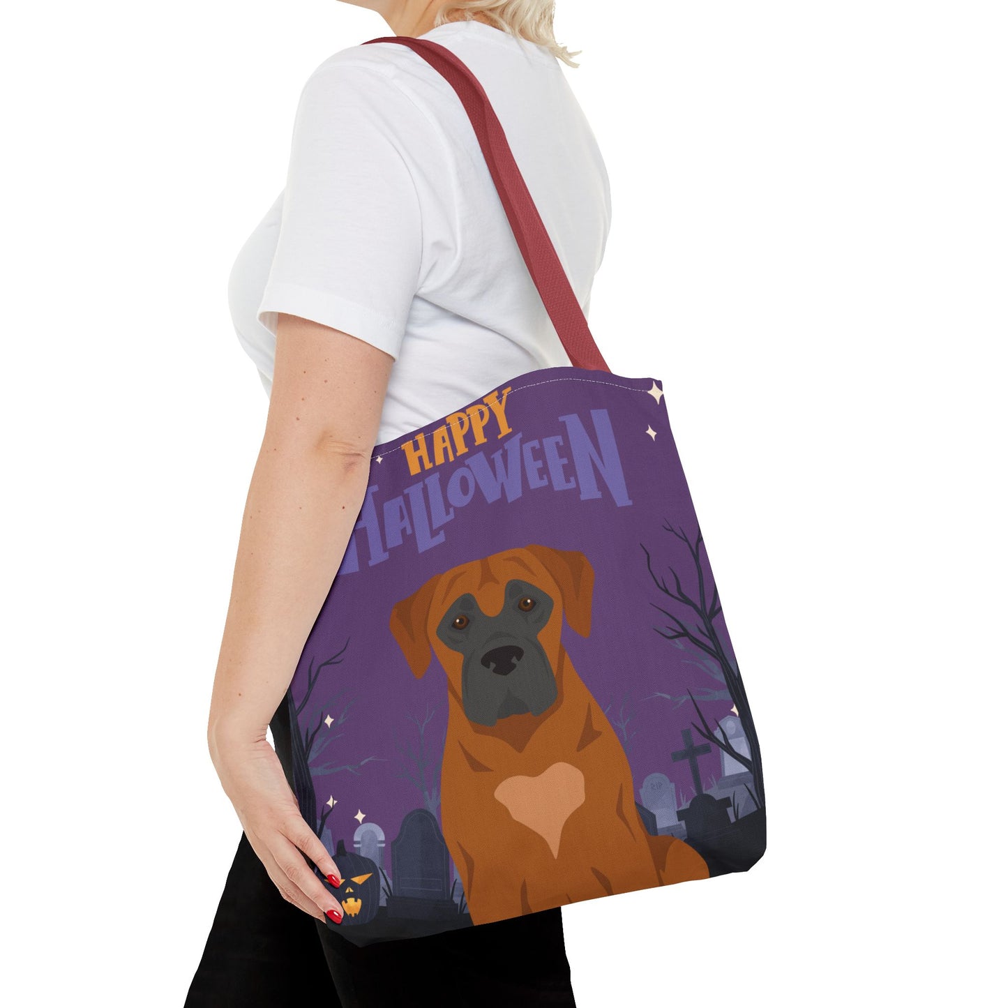 Boerboel Dog Happy Halloween Tote Bag 16x16