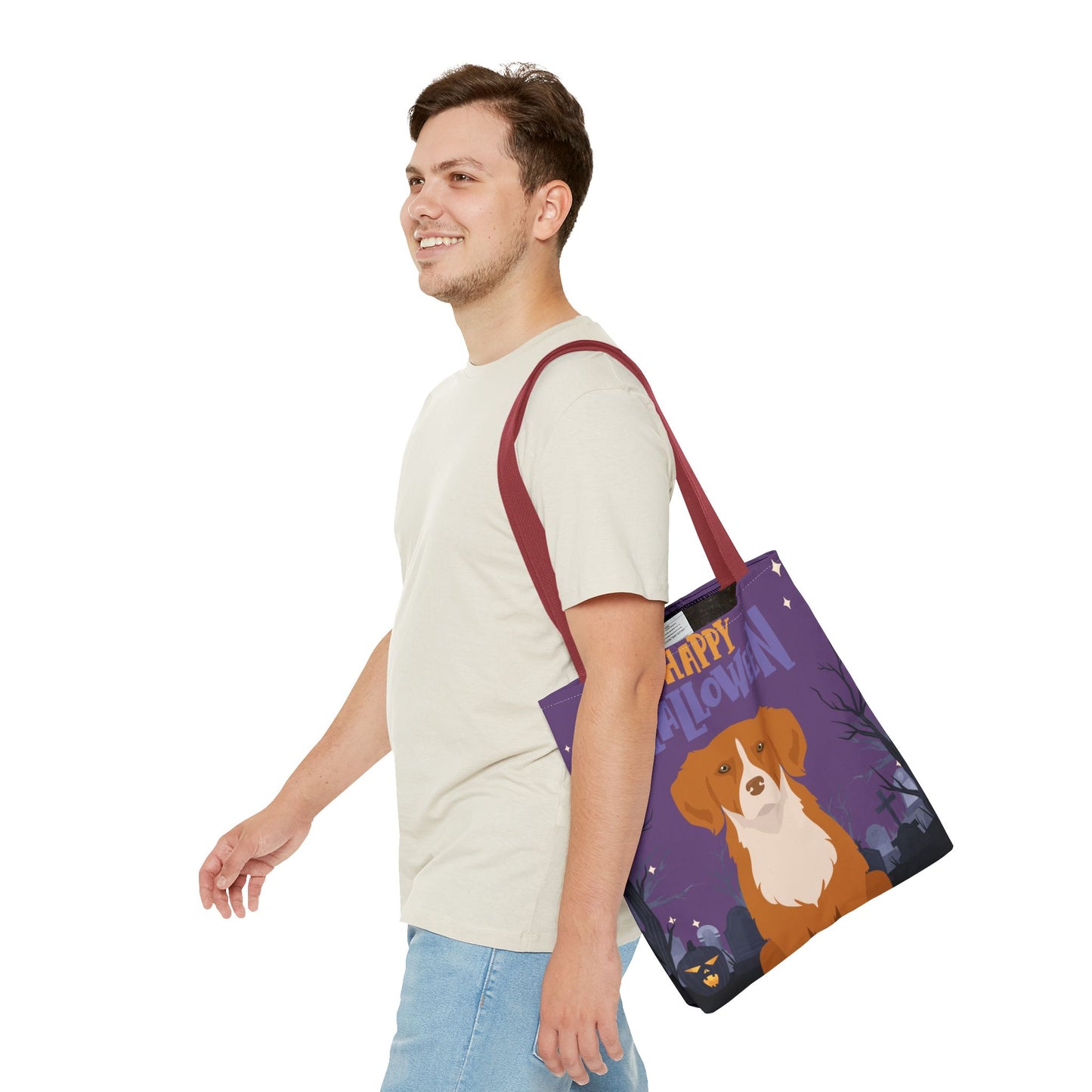 Nova Scotia Duck Tolling Retriever Dog Happy Halloween Tote Bag 16x16