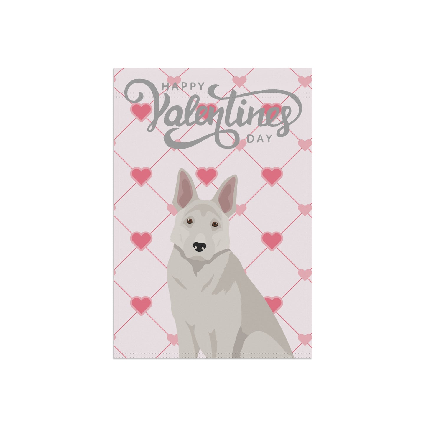 German Shepherd Dog Valentines Day Garden Flag