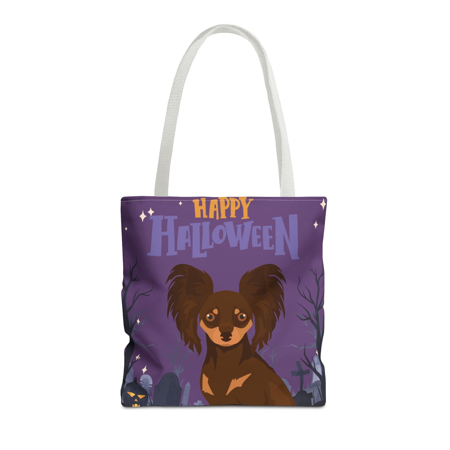 Russian Toy Terrier Dog Happy Halloween Tote Bag 16x16