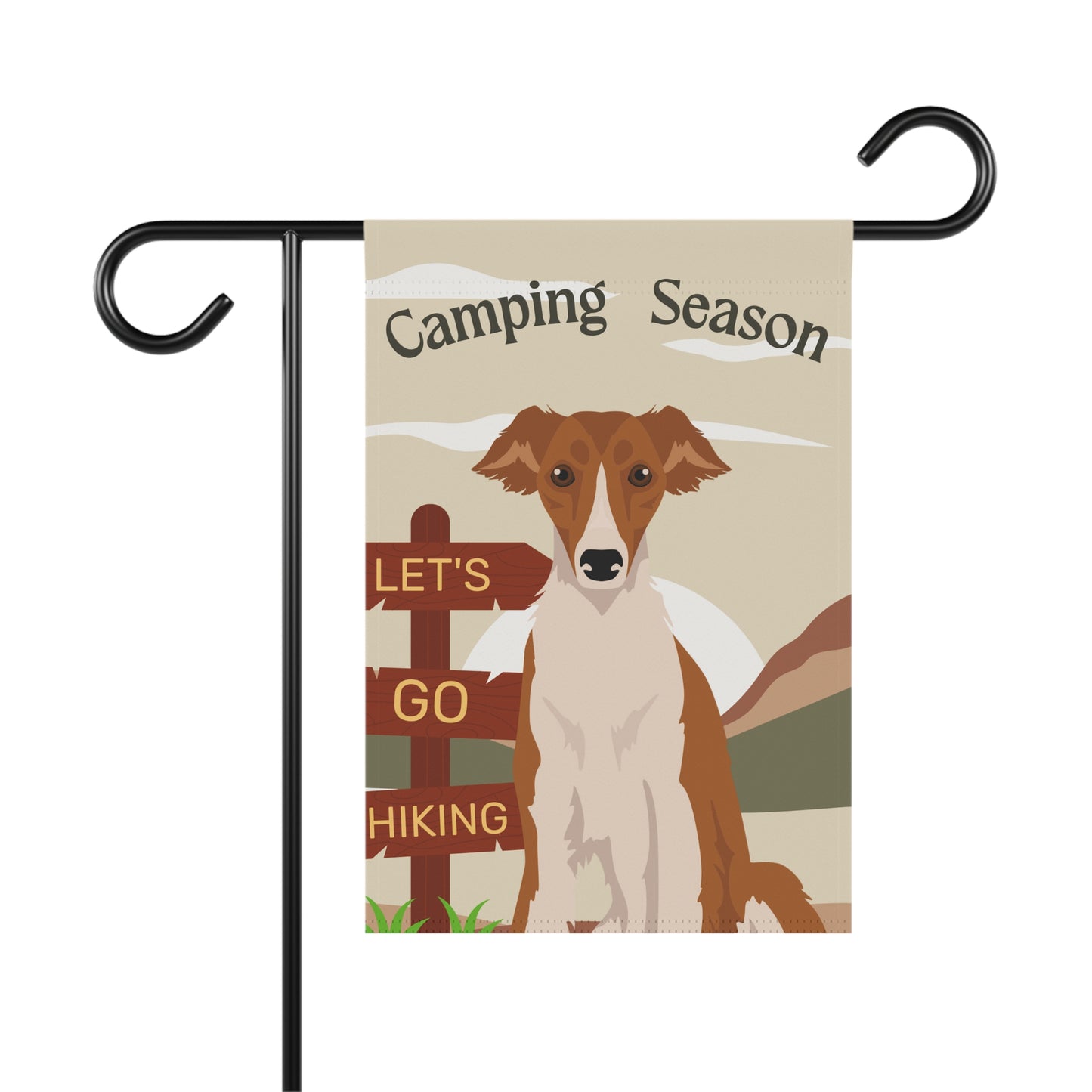 Silken Windhound Dog Camping Garden Flag