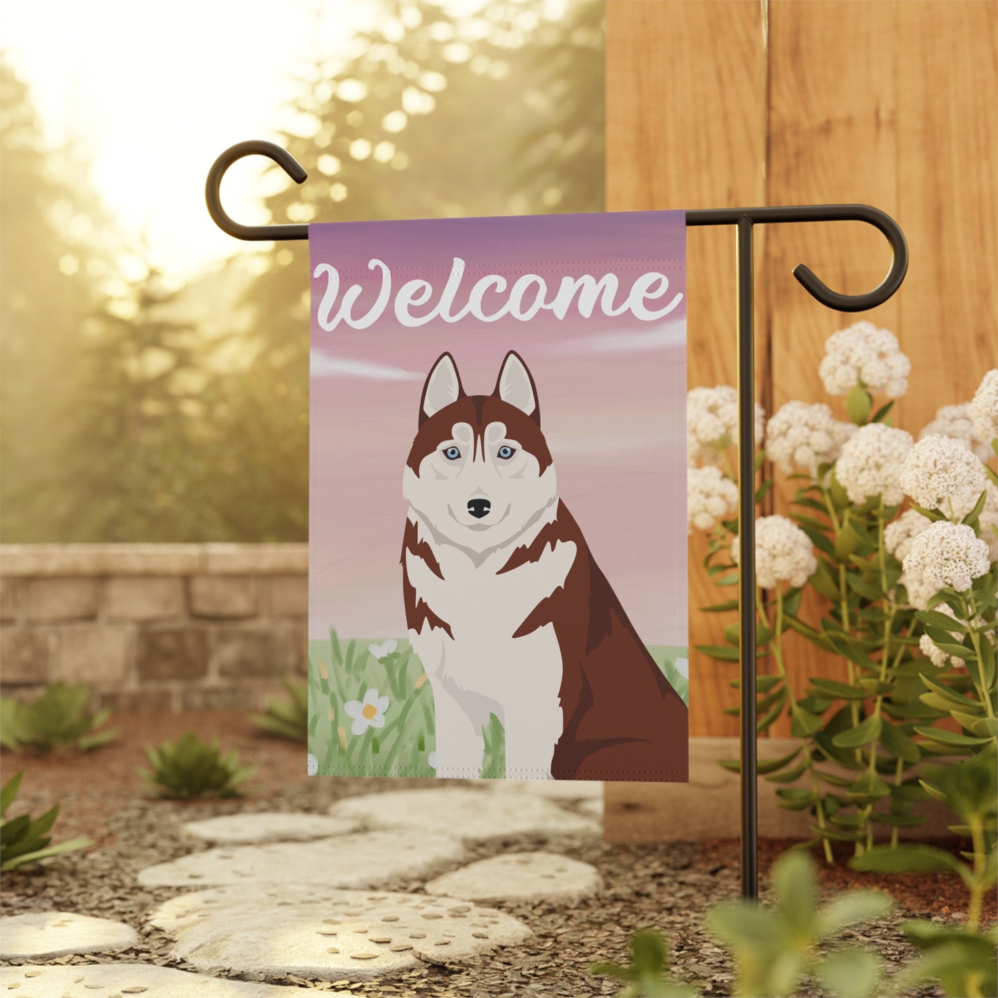 Siberian Husky Dog Welcome Garden Flag