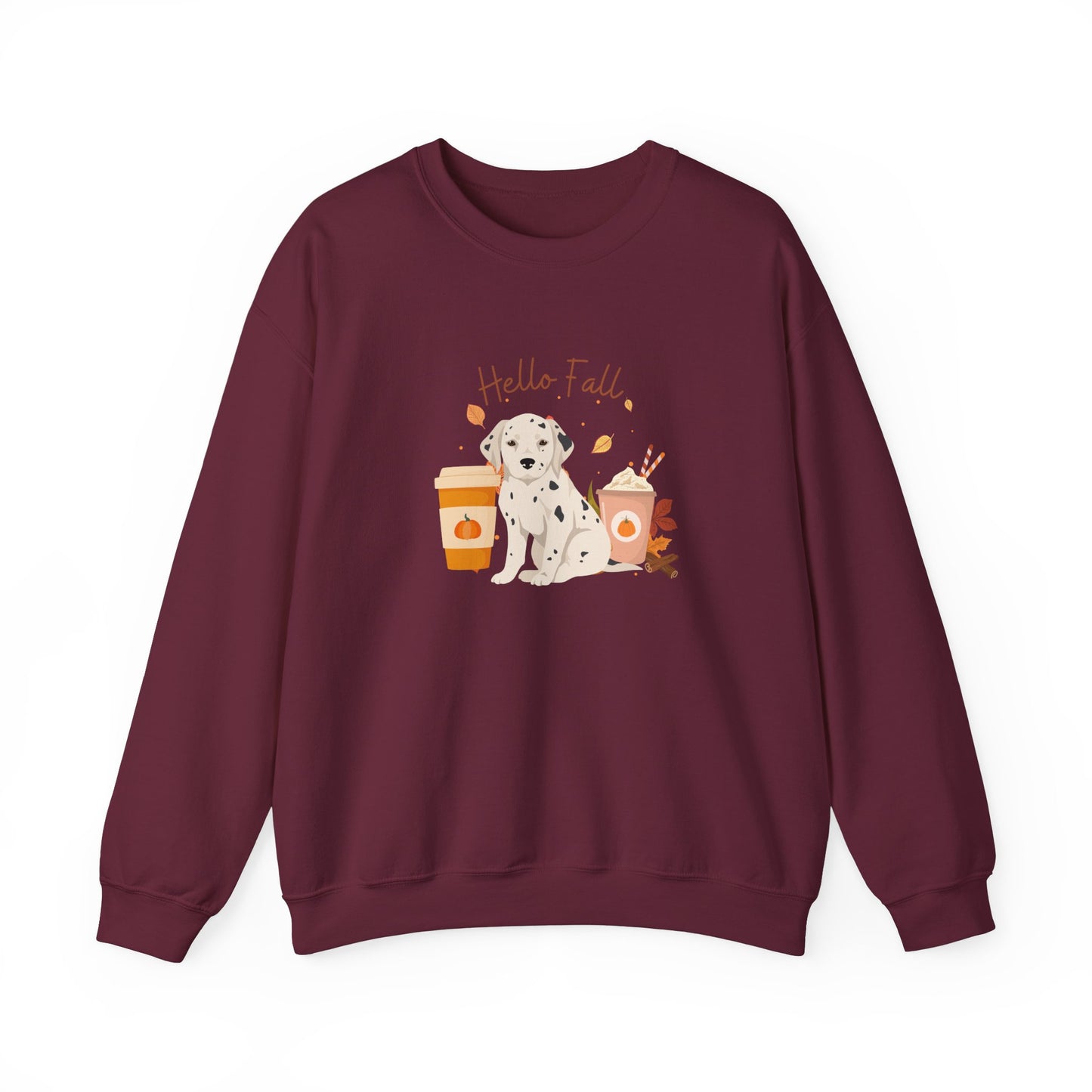 Dalmation Dog Fall Unisex Heavy Blend Crewneck Sweatshirt