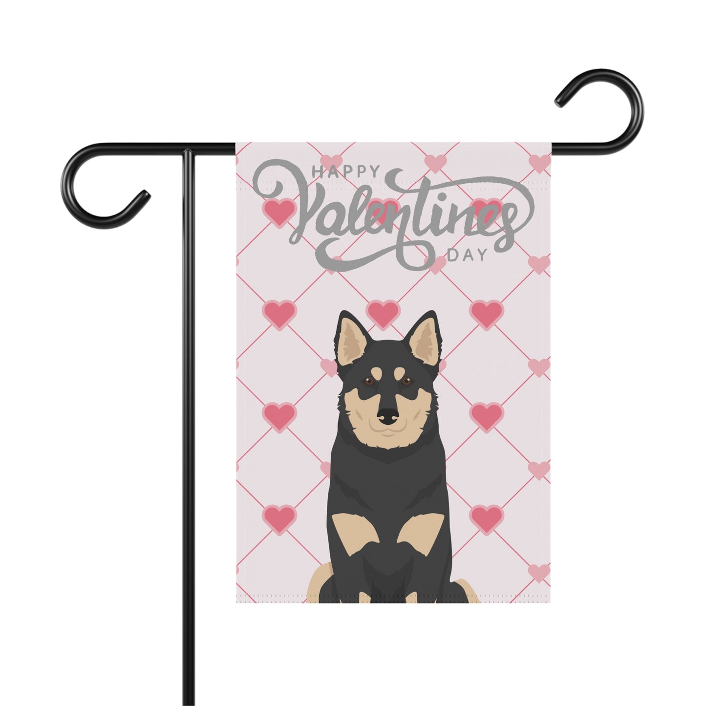 Lapponian Herder Dog Valentines Day Garden Flag