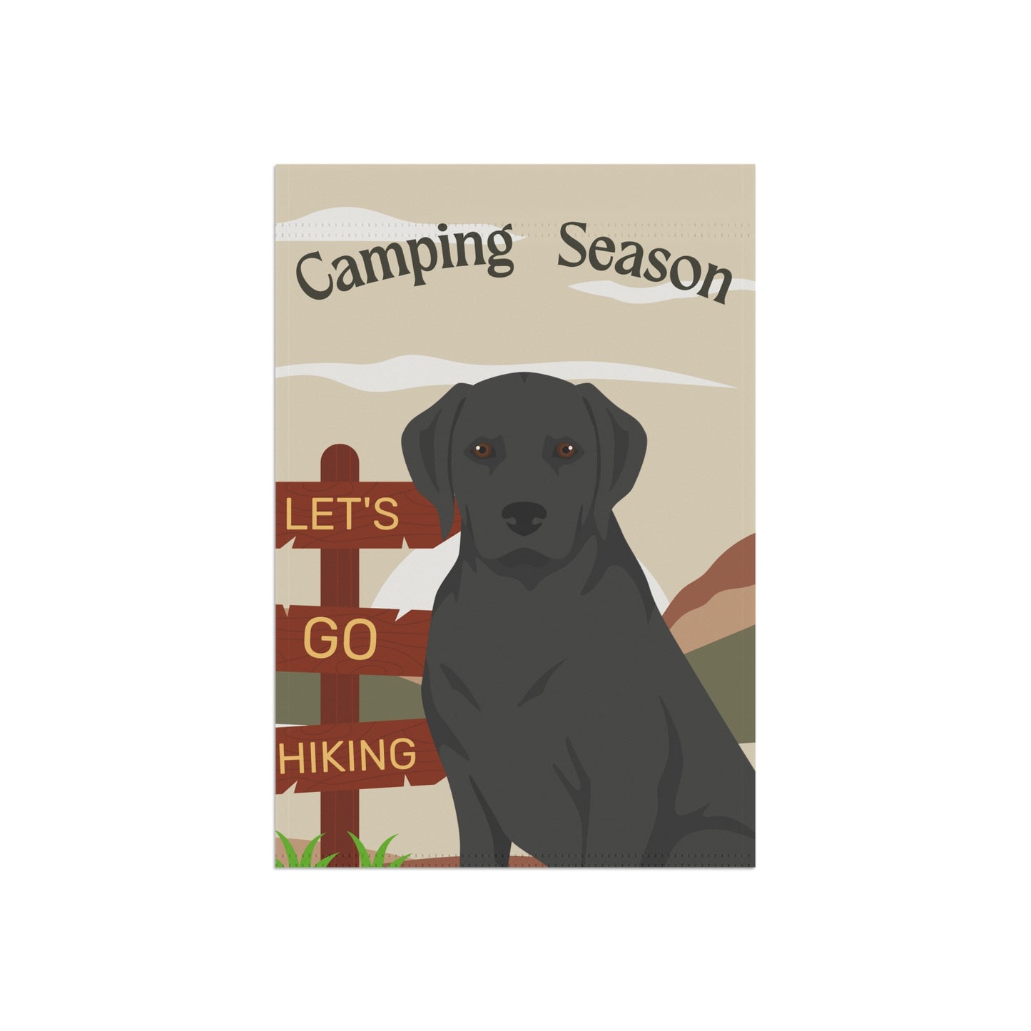 Labrador Retriever Dog Camping Garden Flag