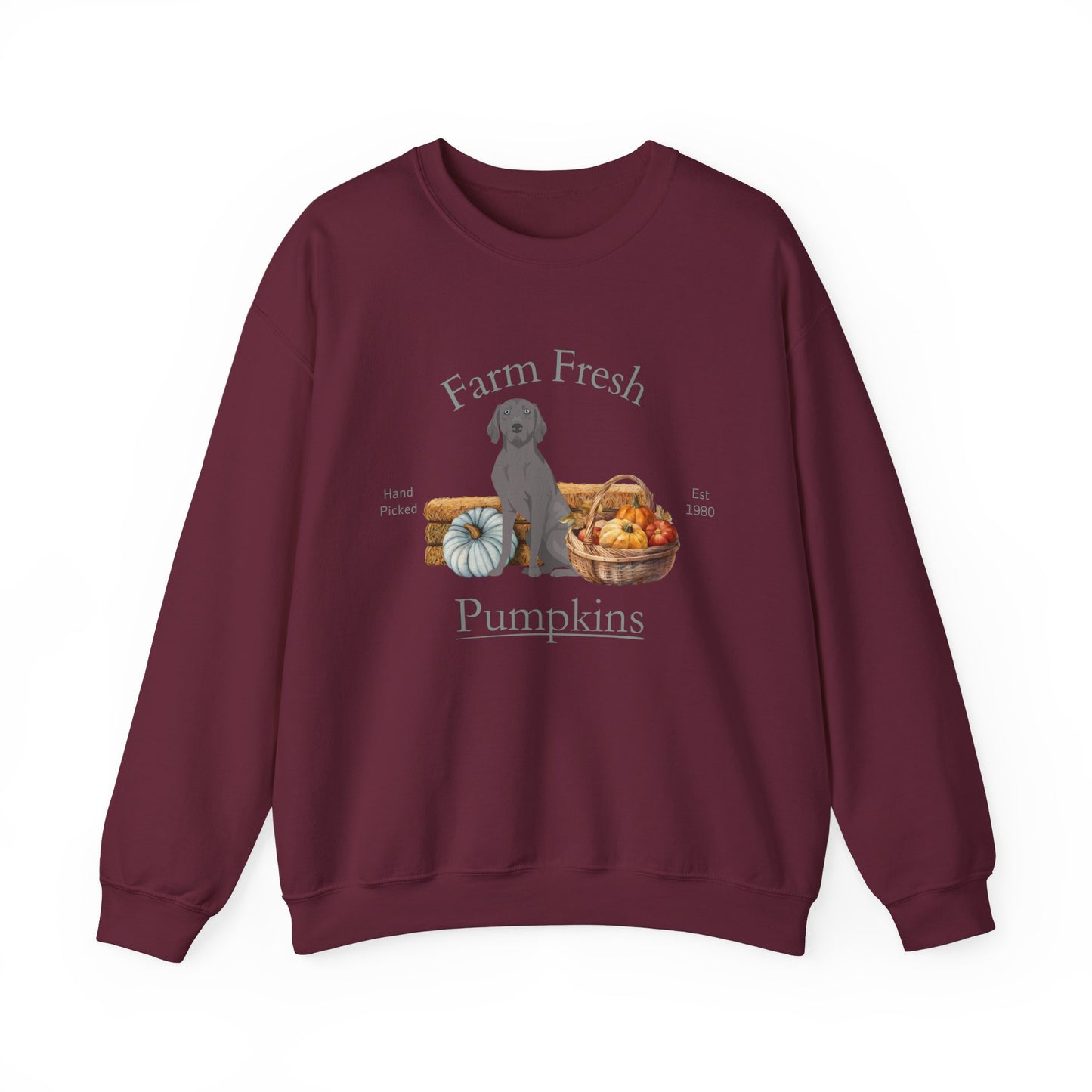 Weimaraner Dog Fall Halloween Unisex Heavy Blend Crewneck Sweatshirt