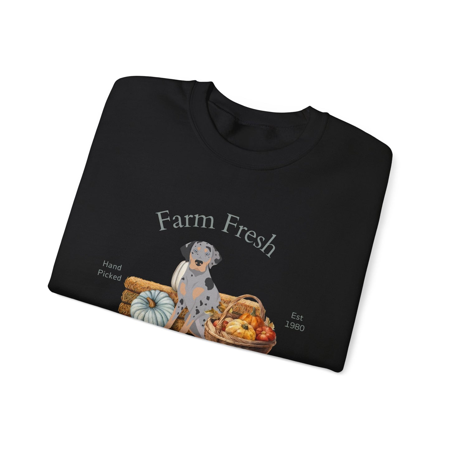 Catahoula Leopard Dog Dog Fall Farm Fresh Unisex Heavy Blend Crewneck Sweatshirt
