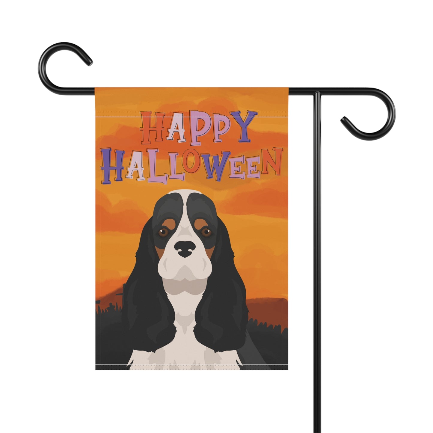 Cocker Spaniel Dog Halloween Garden Flag
