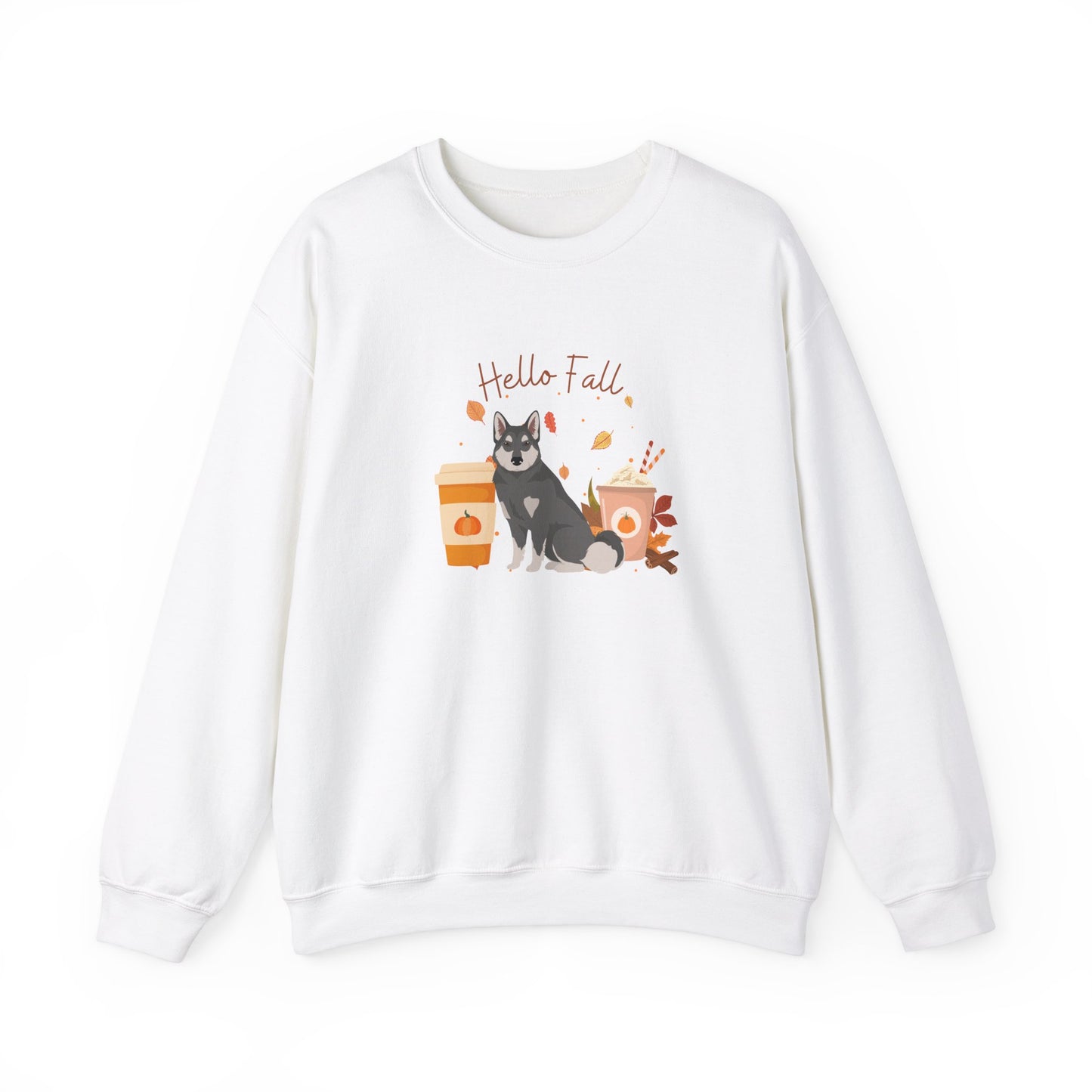 East Siberian Laika Dog Fall Unisex Heavy Blend Crewneck Sweatshirt