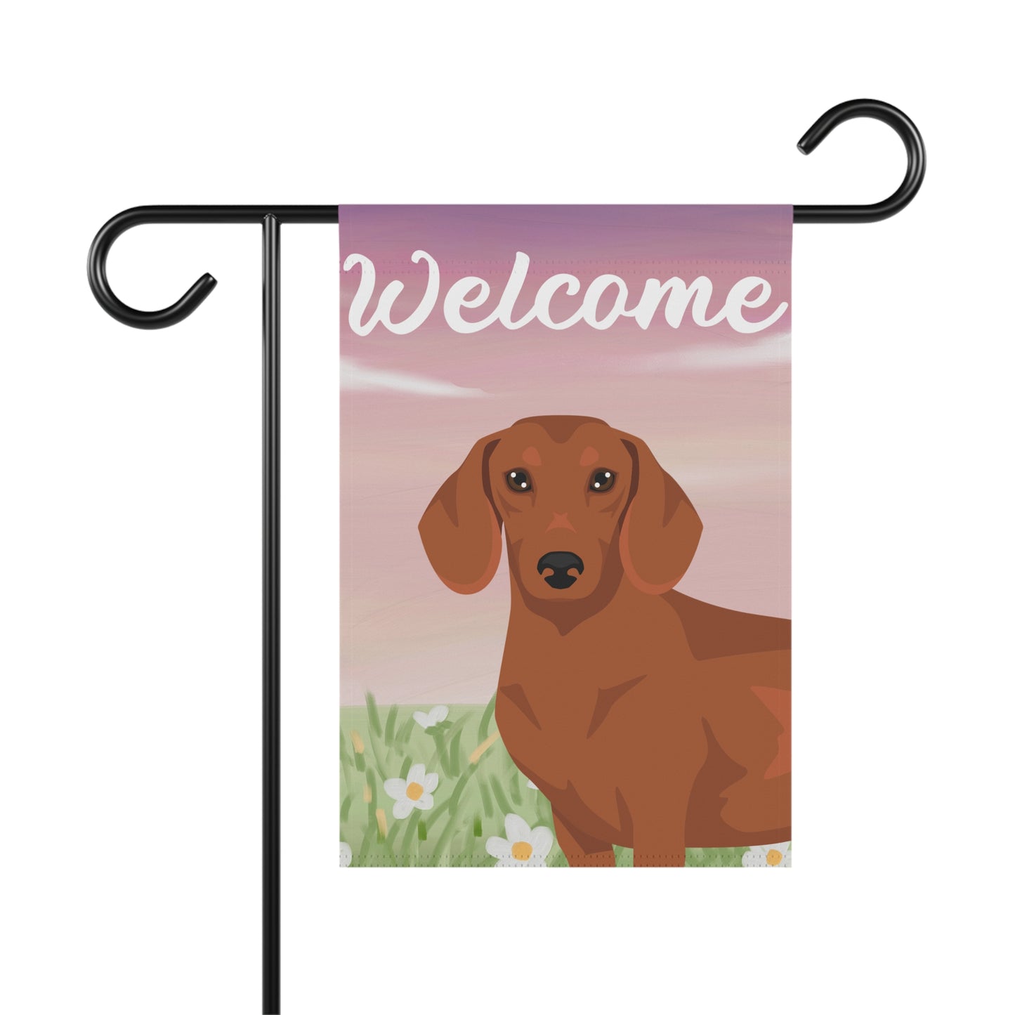 Dachshund Dog Welcome Garden Flag