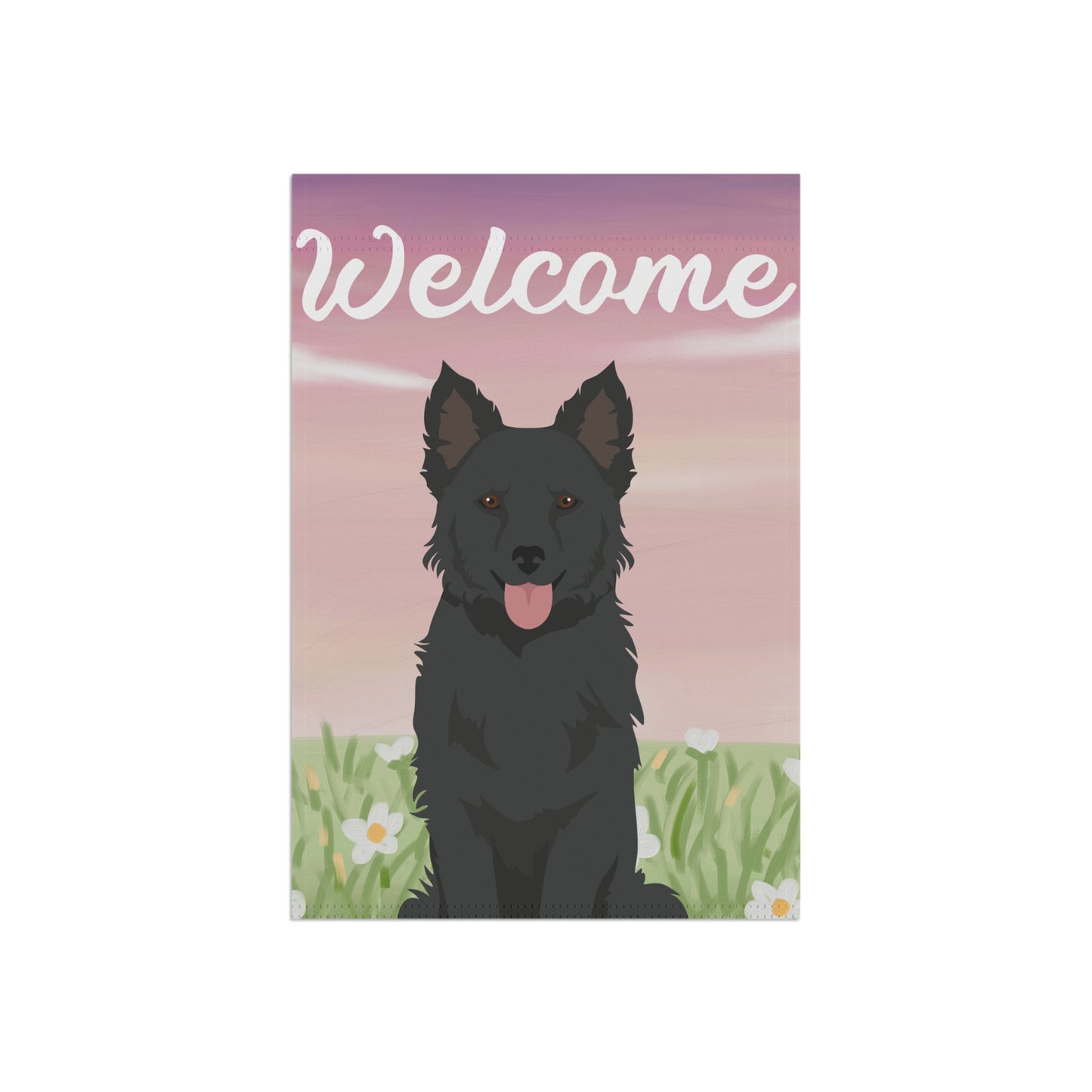Mudi Dog Welcome Garden Flag
