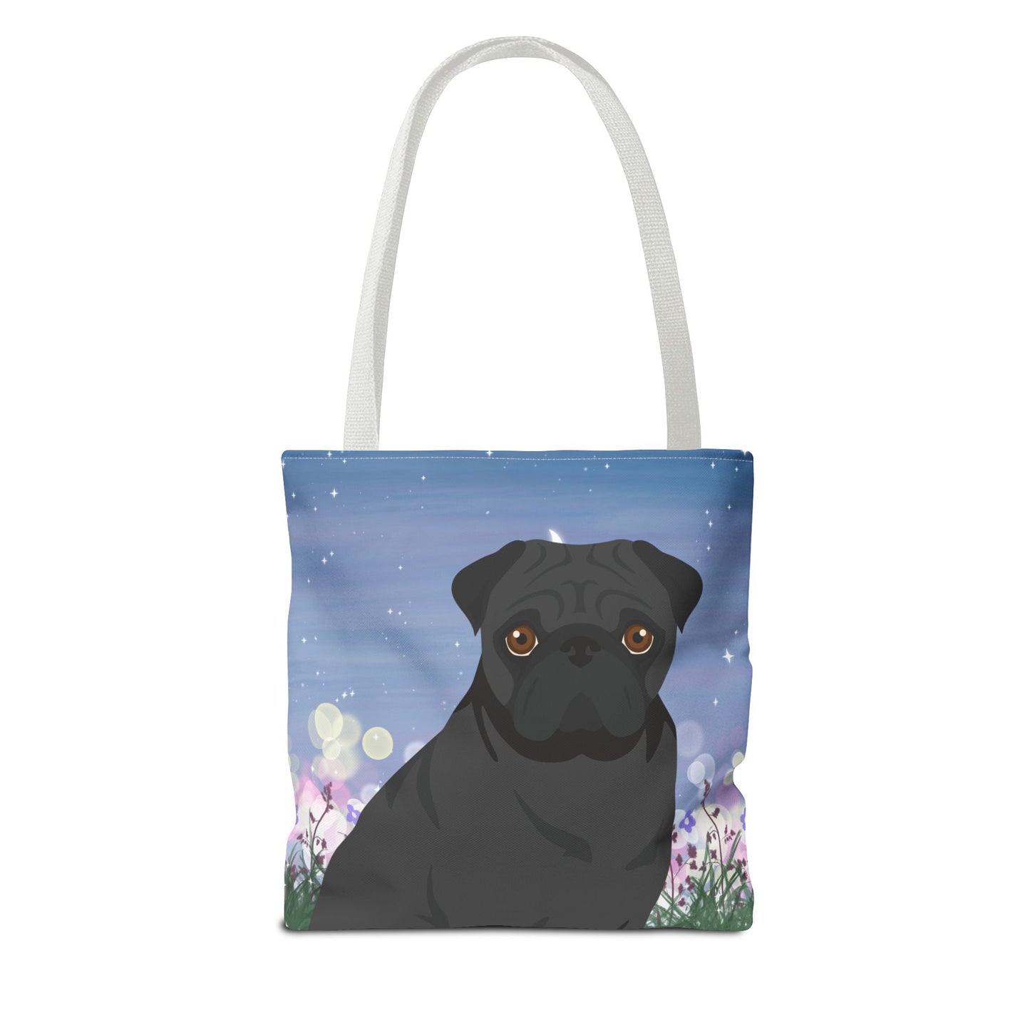 Pug Dog Tote Bag 13x13