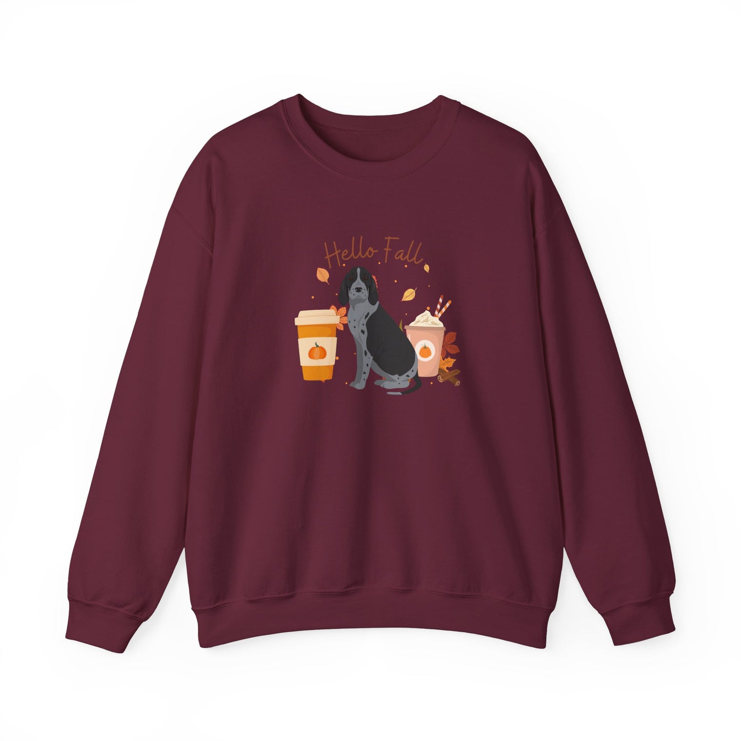 American English Coonhound Dog Fall Unisex Heavy Blend Crewneck Sweatshirt