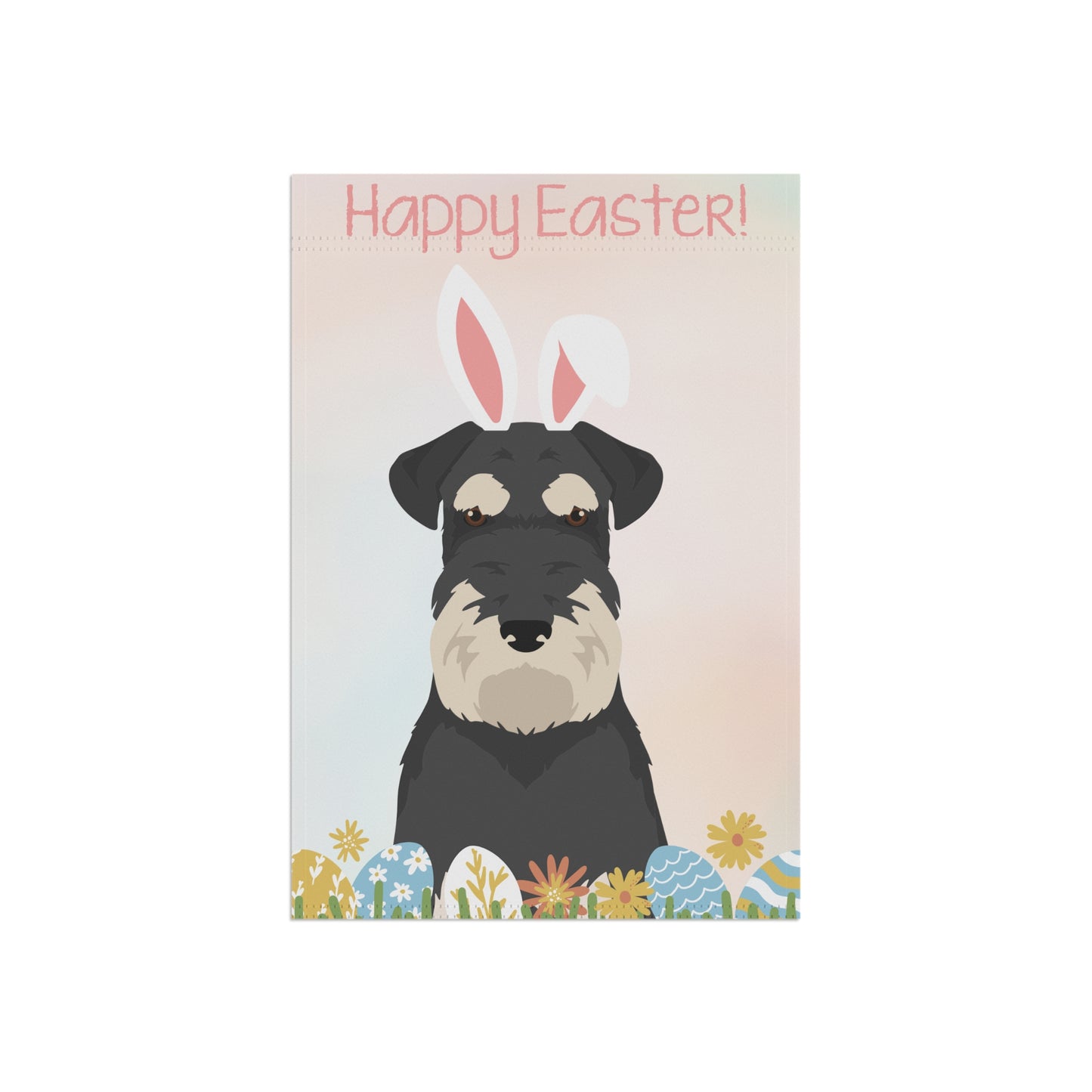 Schnauzer Dog Happy Easter Garden Flag