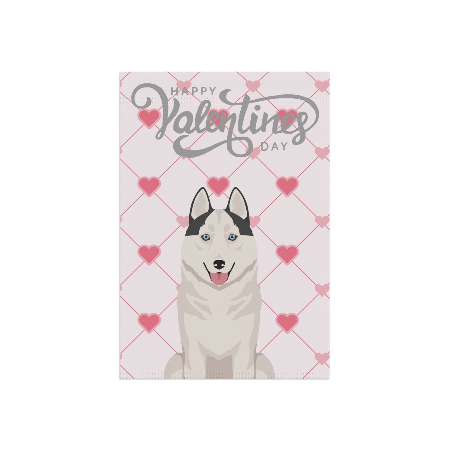 Siberian Husky Dog Valentines Day Garden Flag