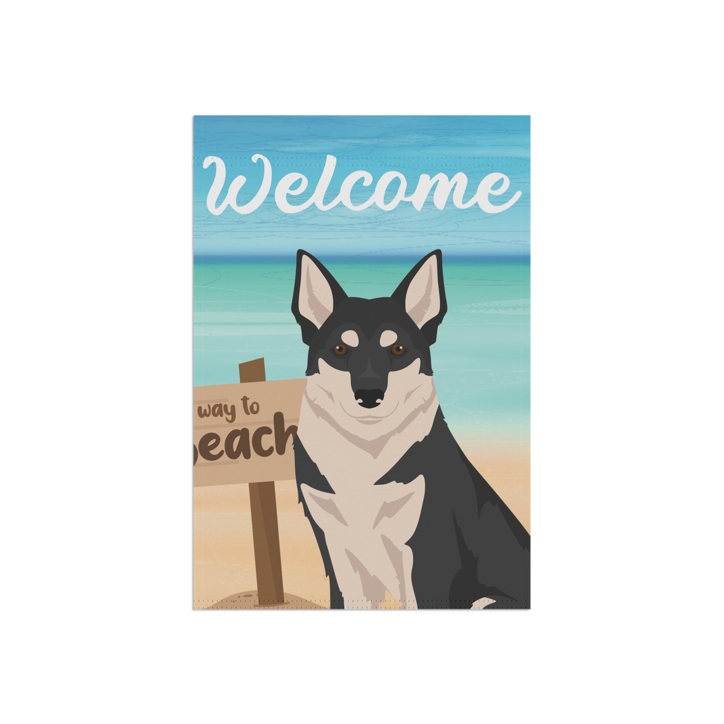Swedish Elkhound Dog Garden Flag