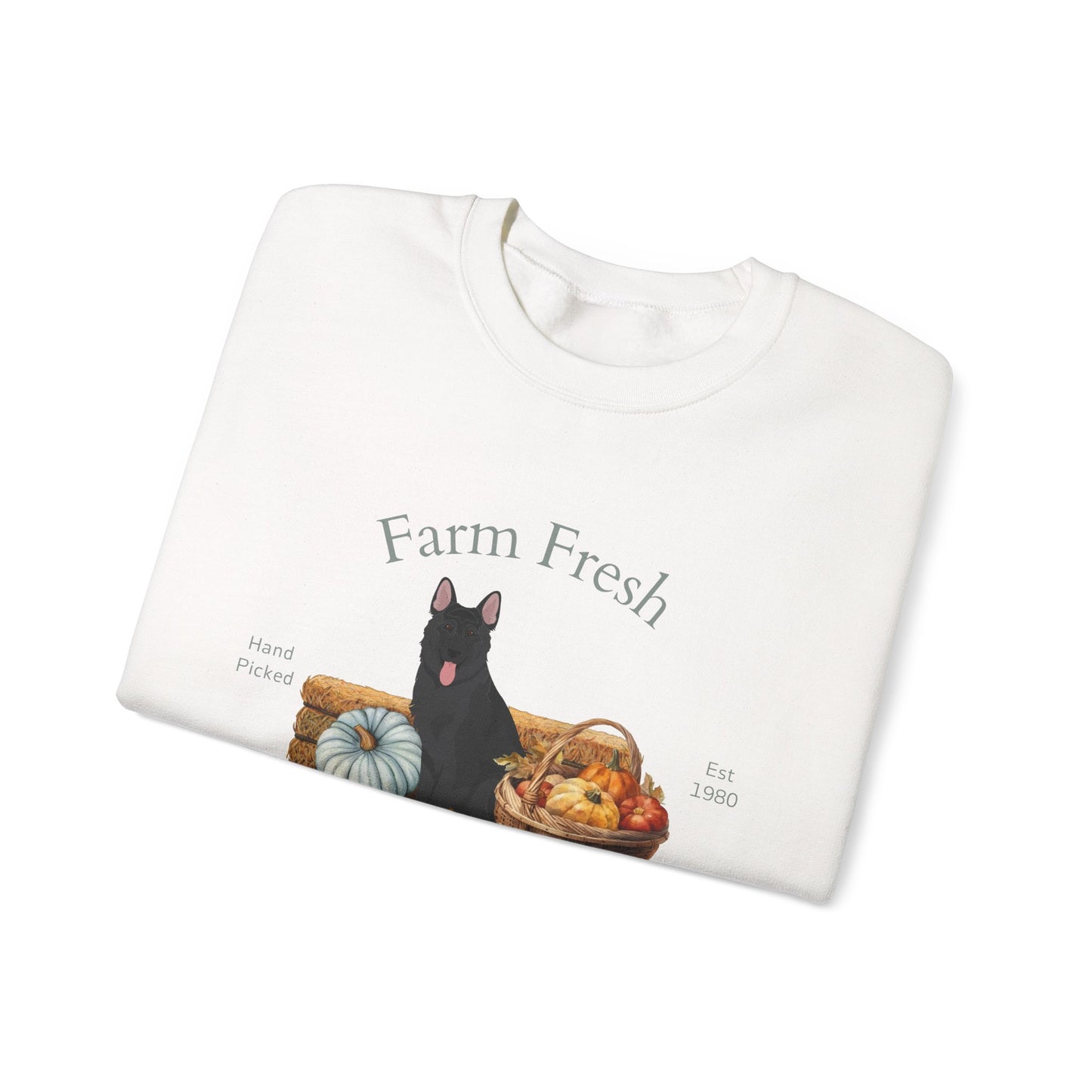 German Shepherd Dog Fall Farm Fresh Unisex Heavy Blend Crewneck Sweatshirt